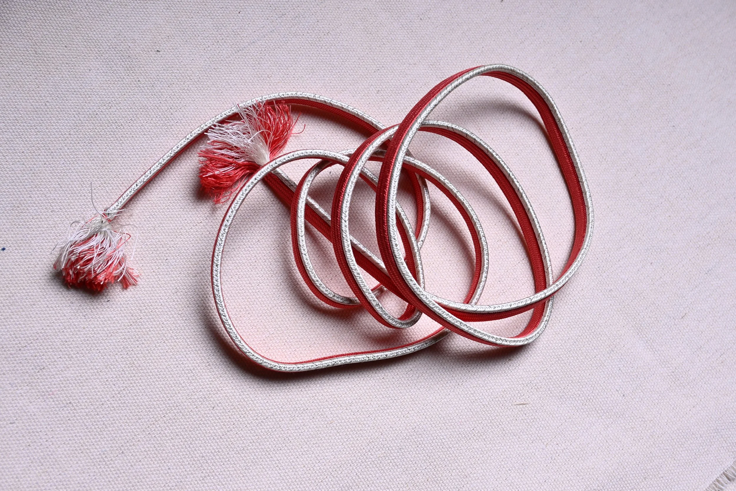 [CUSTOM] Vintage Kumihimo Silk Red White