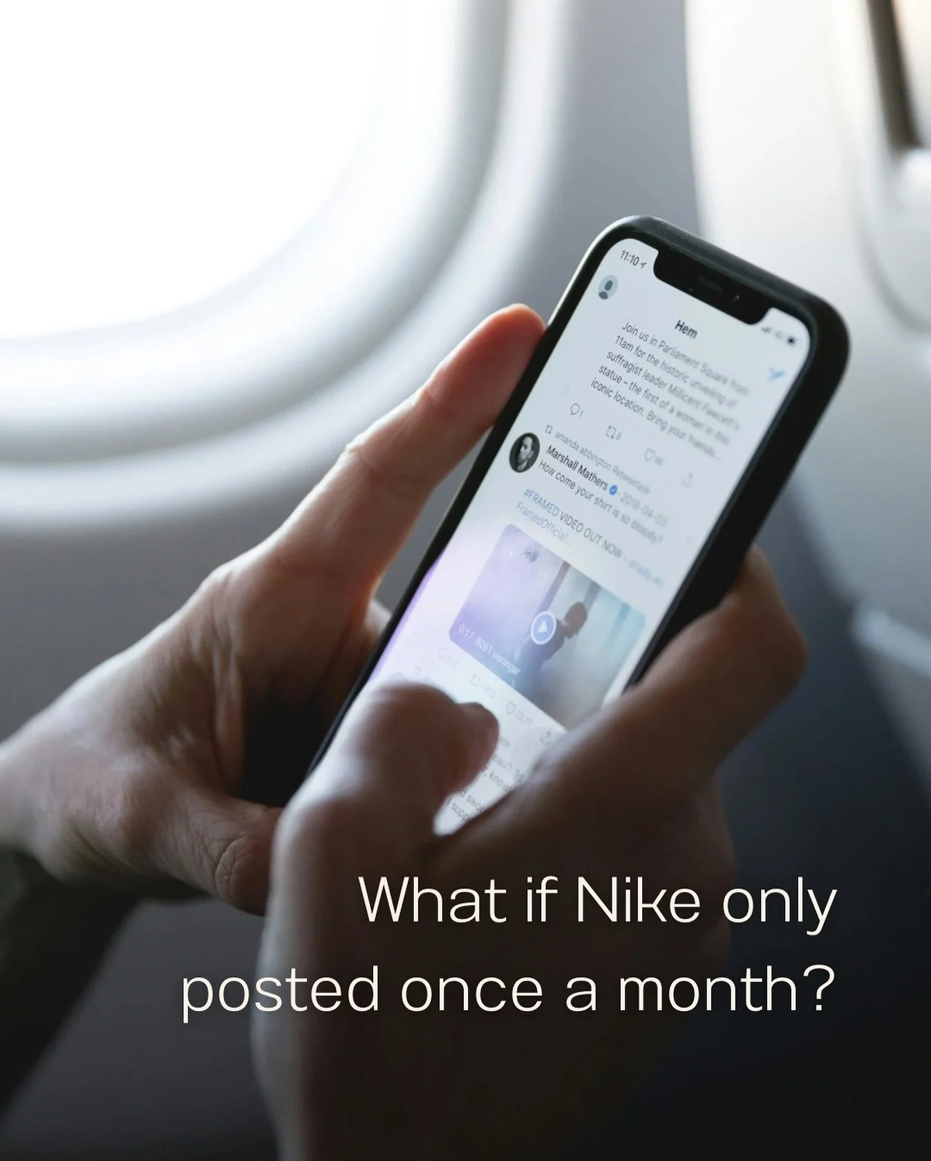 Would they still matter online?

Absolutely not.

Nike (with the powerhouse that they are) needs to relentlessly fight for your attention with both organic and paid content.

They have countless competitors who are very keen to steal their market sha