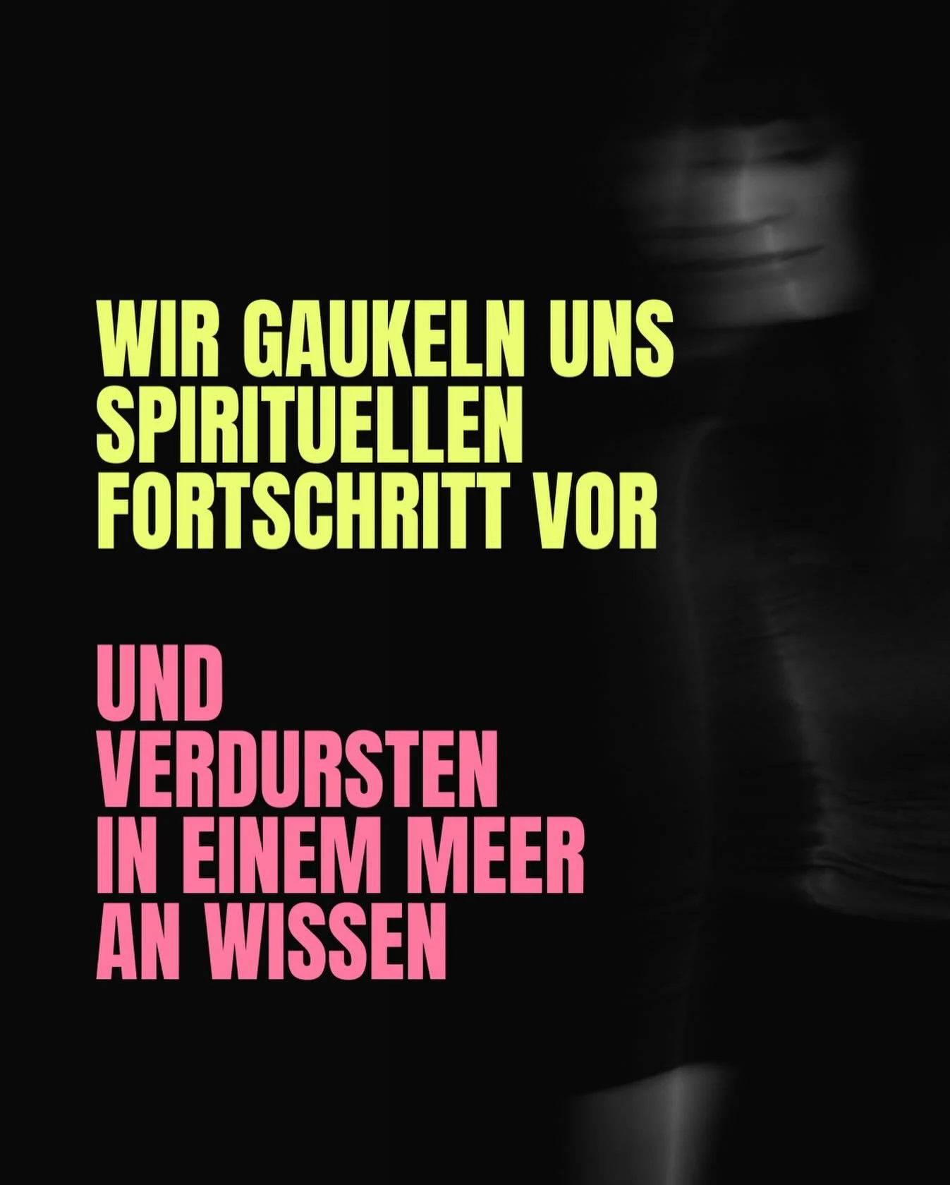 In einer Welt, in der k&uuml;nstliche Intelligenz jede beliebige spirituelle Technik ausspuckt, du dir willk&uuml;rlich ein Mantra suchst, das dir gef&auml;llt, statt eines von deinem Lehrer zu bekommen, in einer Welt, in der du man f&uuml;nf Online-