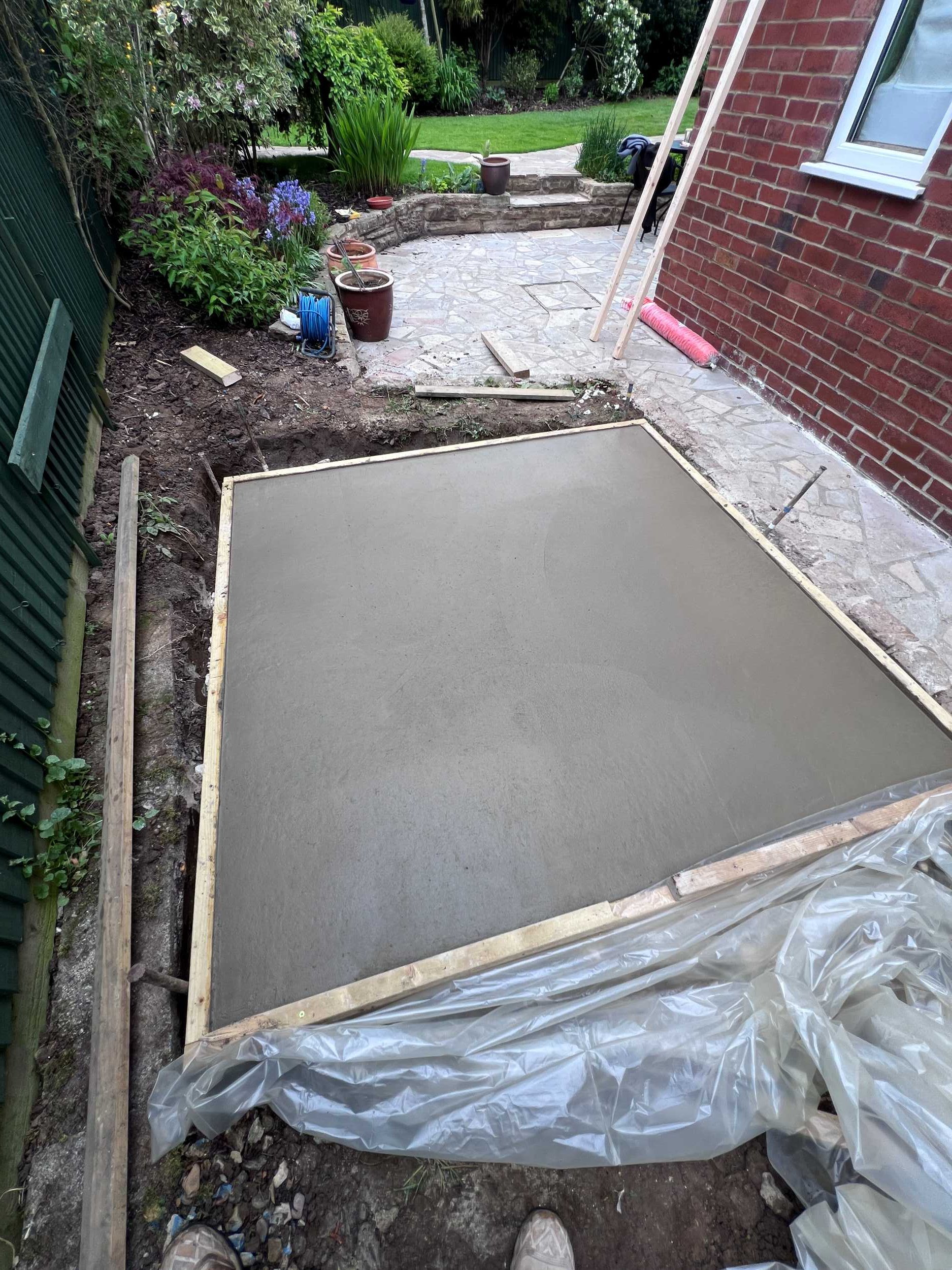 Concrete Pad for a greenhouse