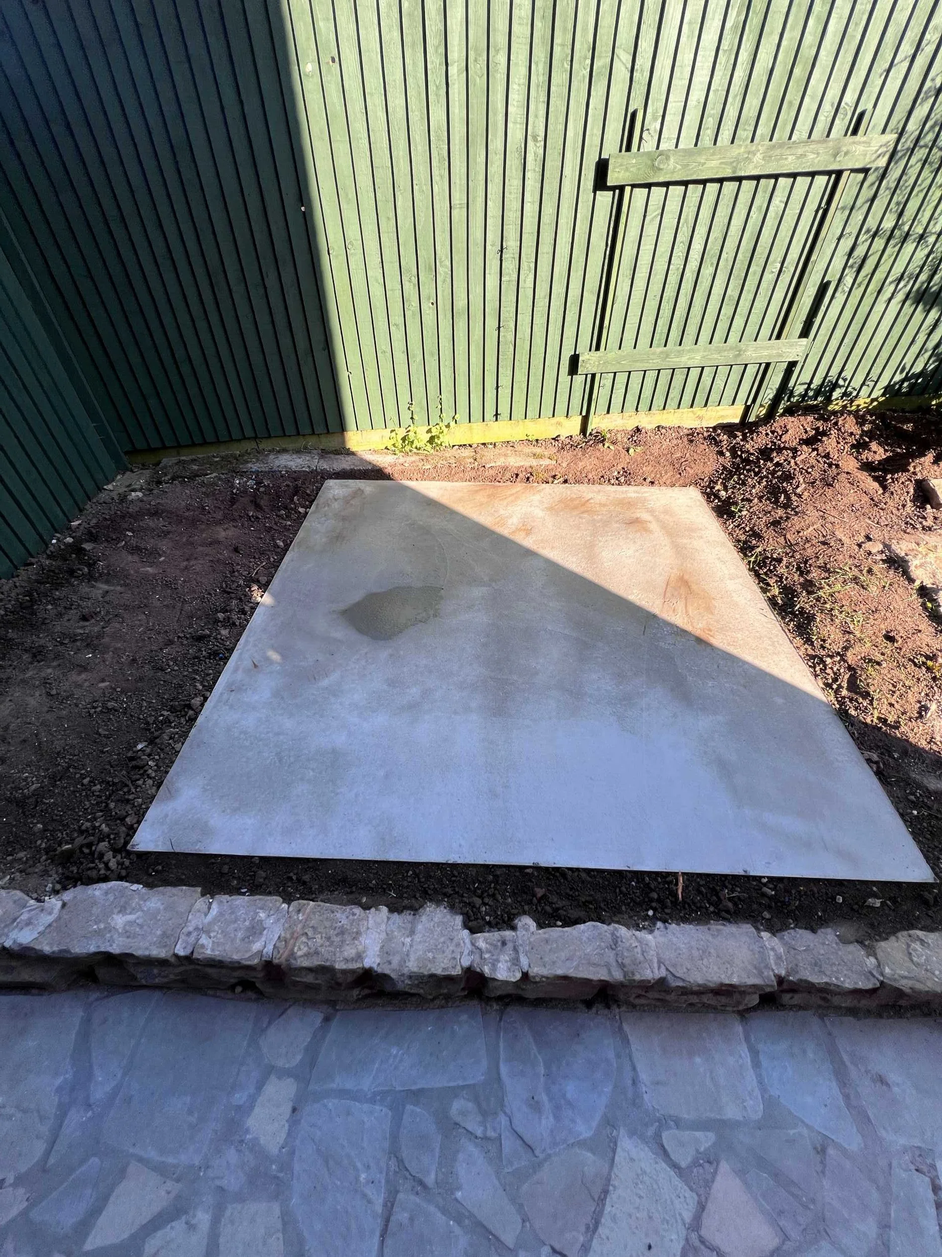 Concrete Base for a greenhouse