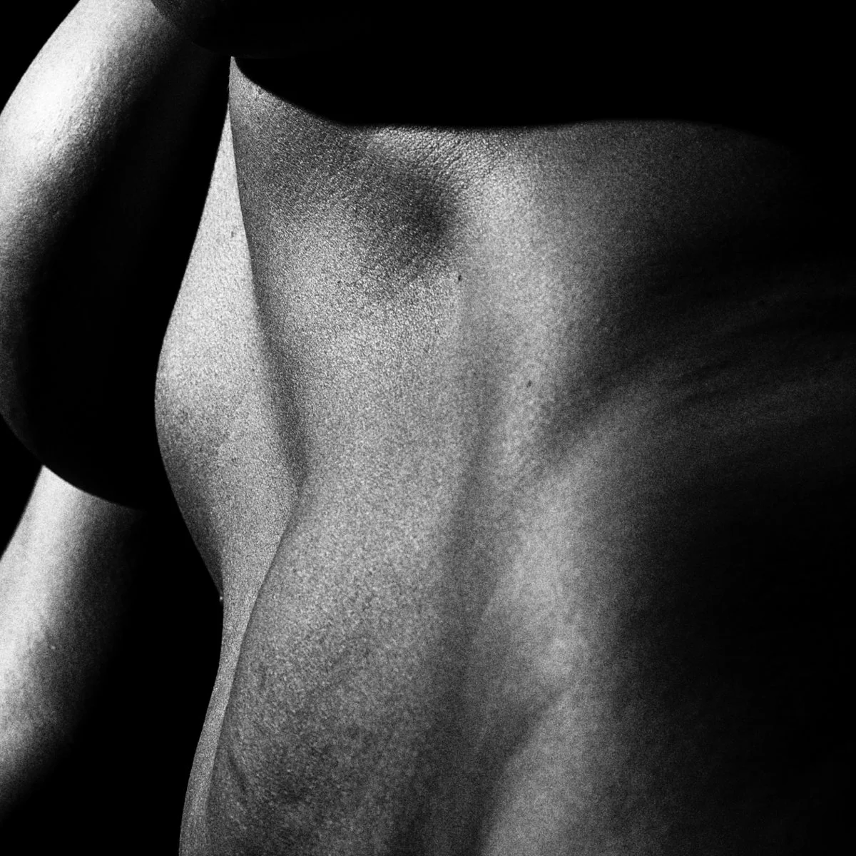 Abstract Photography, Female Body Shape study in Black and White.