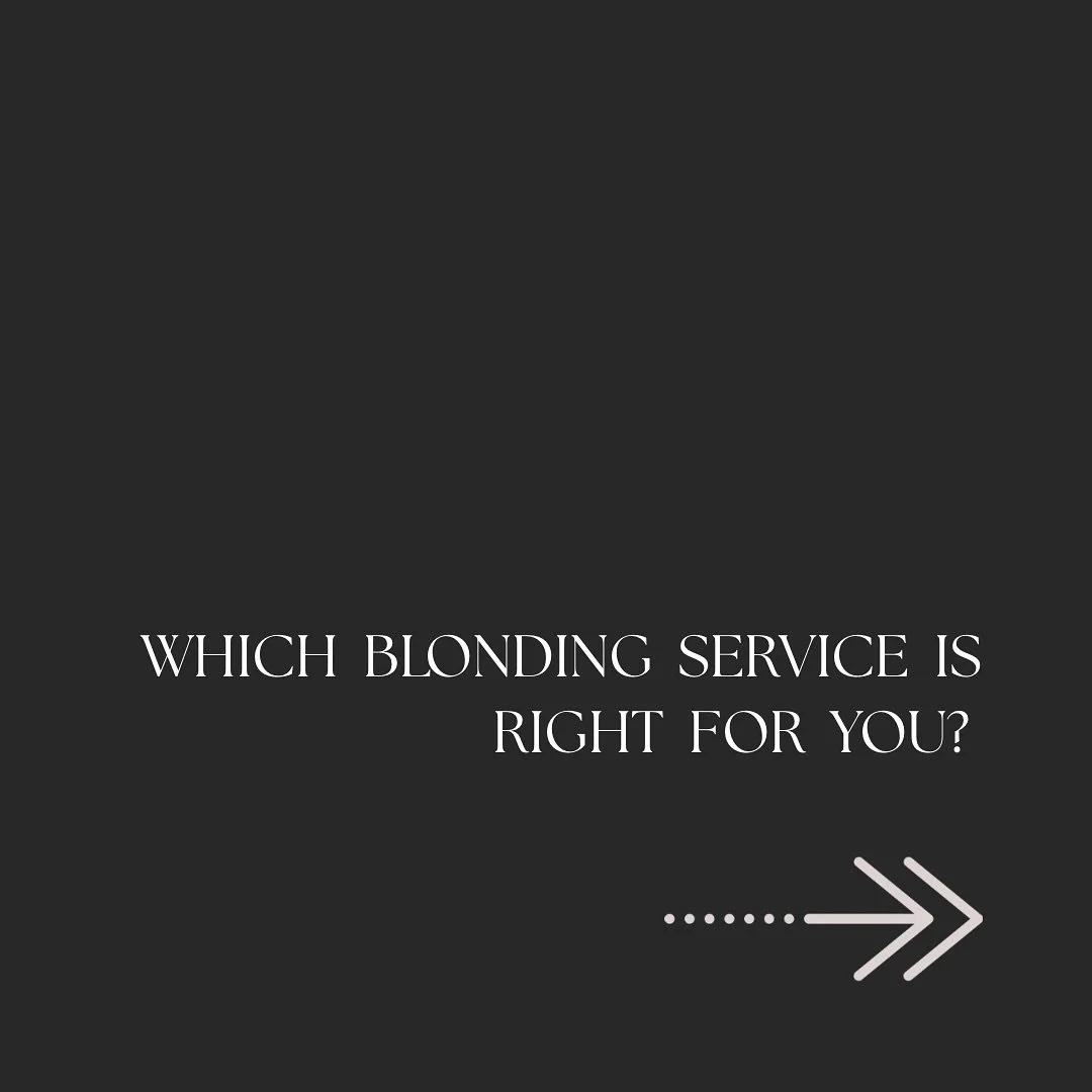 ✨ Not Sure Which Blonding Service to Book? Let&rsquo;s Break It Down! ✨

Swipe to find the perfect service for your dream hair. From low-maintenance lived-in color to bold blonding transformations &mdash; I&rsquo;ve got you covered 💛
Ready to book? 