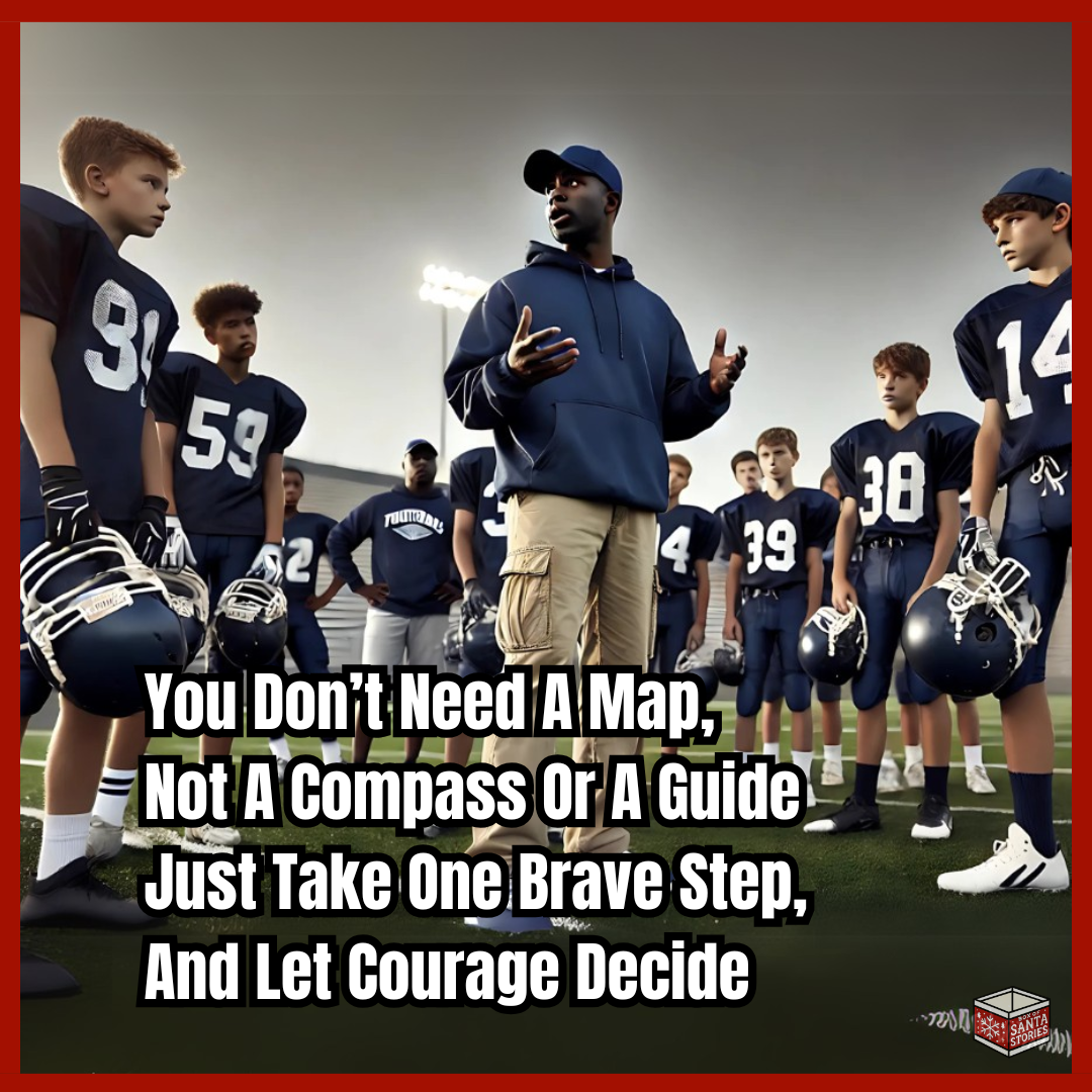 You keep waiting for a sign.
For a perfect moment.
For someone to show you the way.
But maybe you’re not supposed to have it all figured out.
Maybe it’s just about taking one brave step —
and letting your courage decide the next.
Coach was calm.
Focu