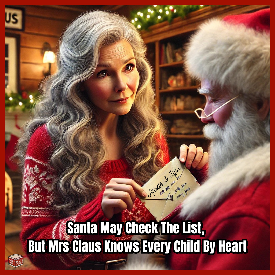 There are a thousand things on her list.
But Mrs. Claus’s number one priority?
Making sure not one child is forgotten.
The list keeps growing —
new children born every day,
babies learning to listen,
Levi taking his first steps,
Hadley swinging on th