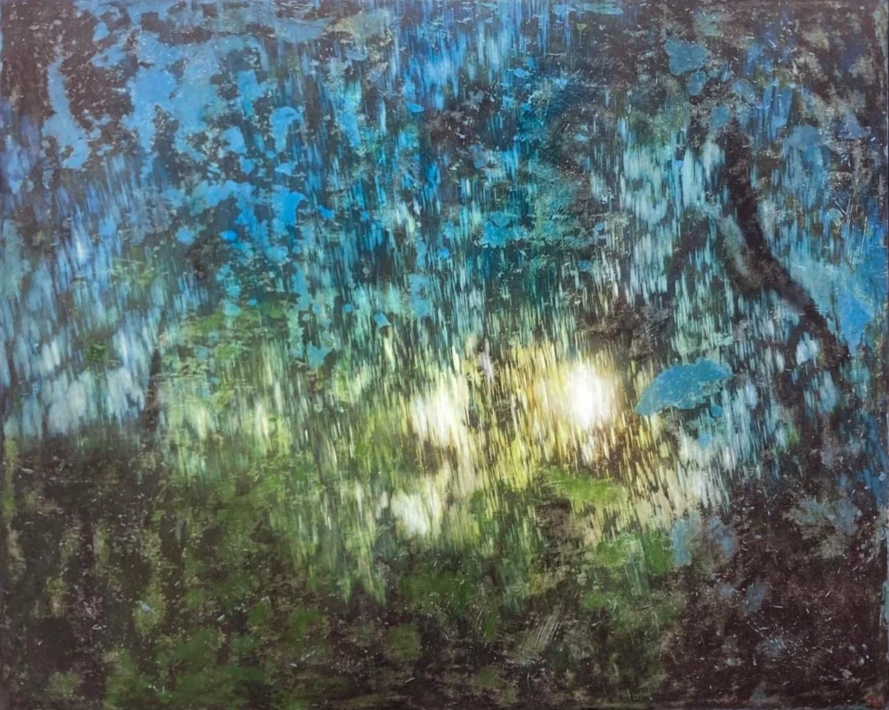 "Vertige" - 104 x 84 cm dans caisse - vendu