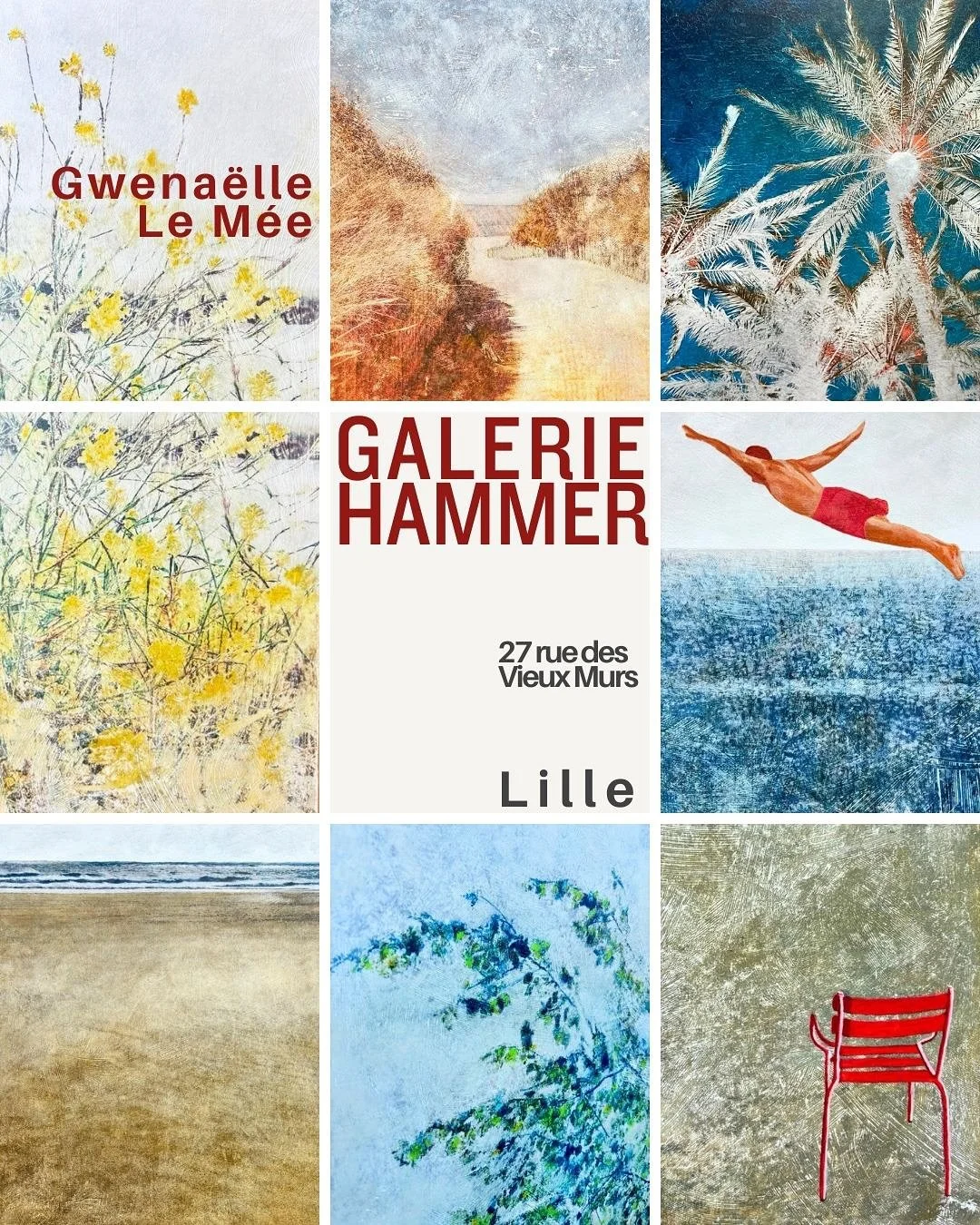 L&rsquo;artiste plasticienne Gwena&euml;lle Le M&eacute;e expose jusqu&rsquo;&agrave; fin septembre &agrave; la @galeriehammer au c&oelig;ur du vieux Lille. 

Sublimer les blessures ✨

&laquo;&nbsp;Mon travail fusionne photographie, peinture et po&ea