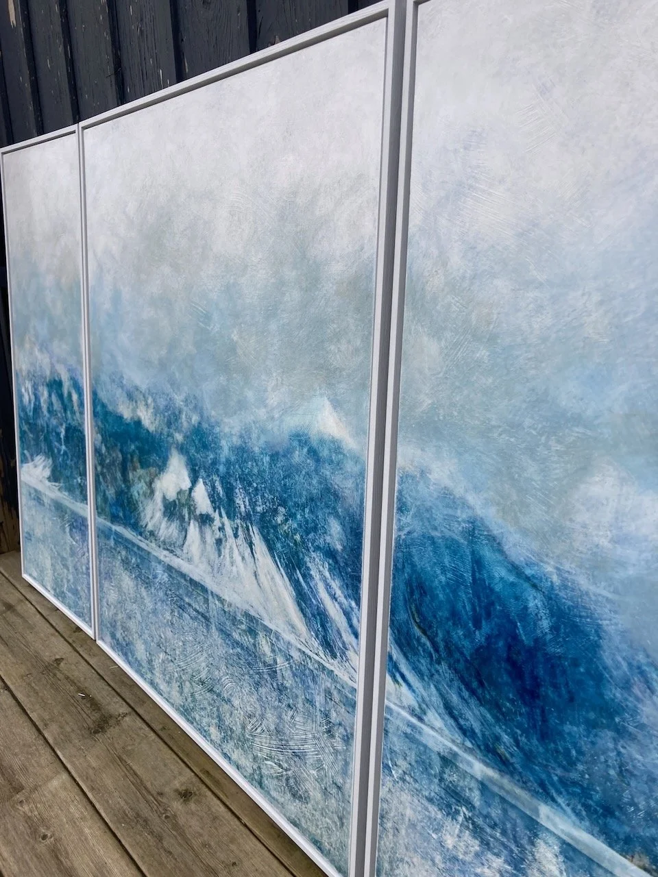 triptyque "Evanescence" (43 x 103)+(83x103)+(43x103) cm - vendu