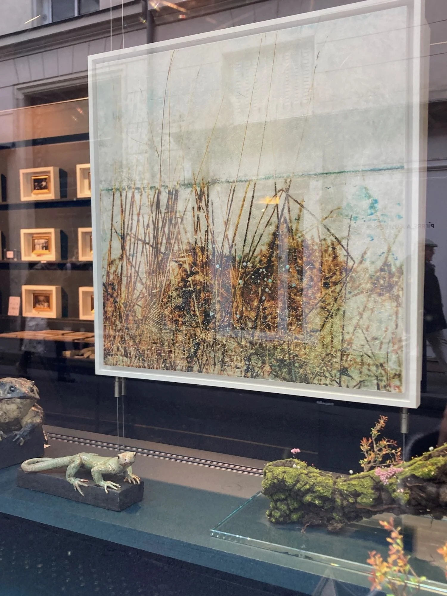 "Promesse" en vitrine à la Galerie Bettina, Paris 6e - 64 x 64 cm - vendu
