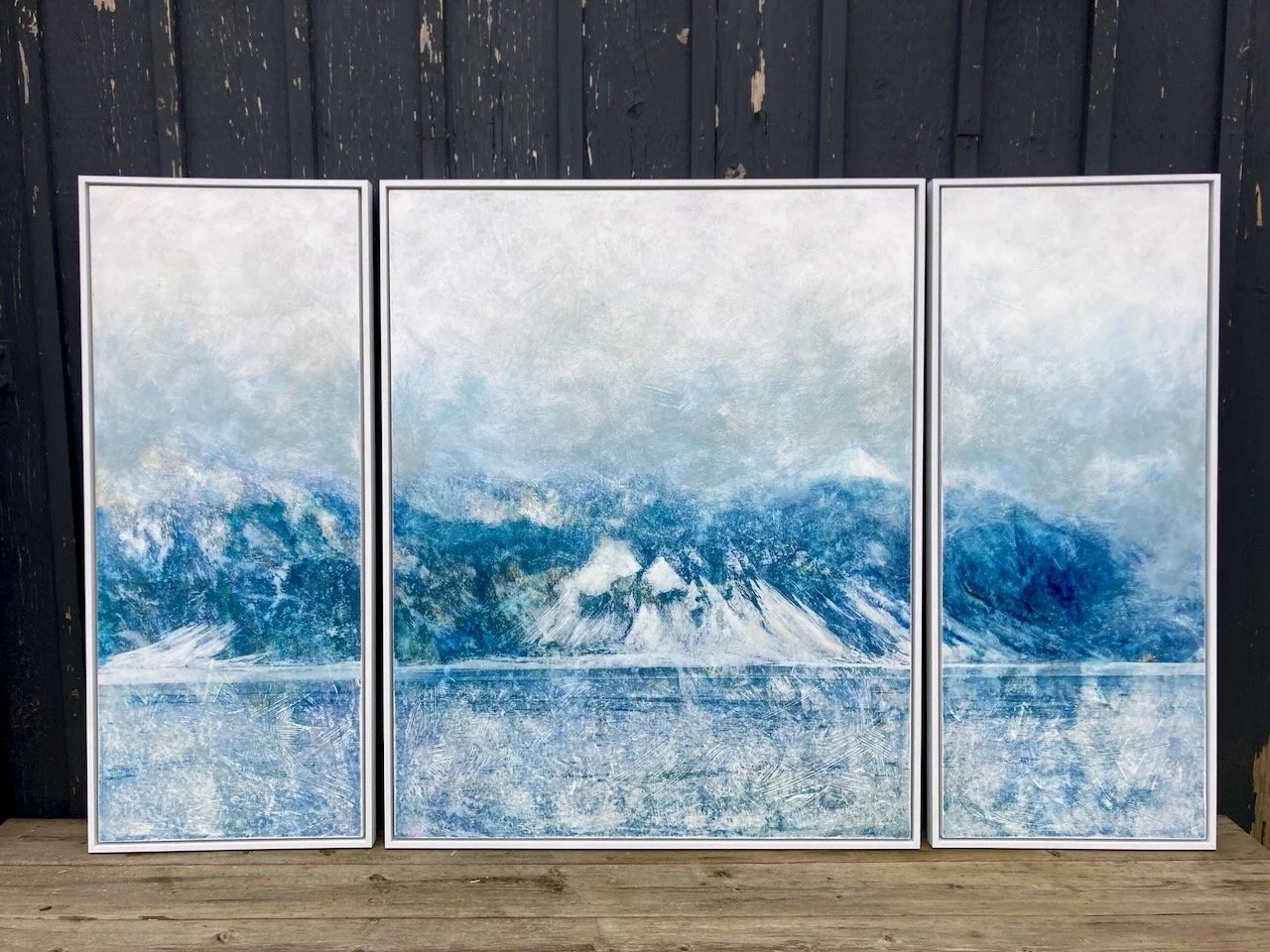 triptyque "Evanescence" (43 x 103)+(83x103)+(43x103) cm - vendu