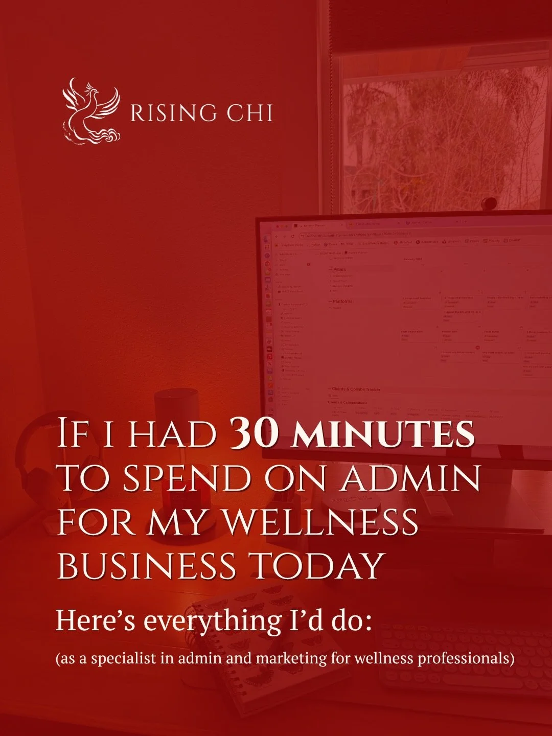 If I had half an hour to spend on admin for my wellness business today, here&rsquo;s exactly what I&rsquo;d do, as someone whose whole job is admin and marketing for wellness professionals:

1️⃣ Update my link in bio
2️⃣ Clear the enquiry backlog
3️⃣