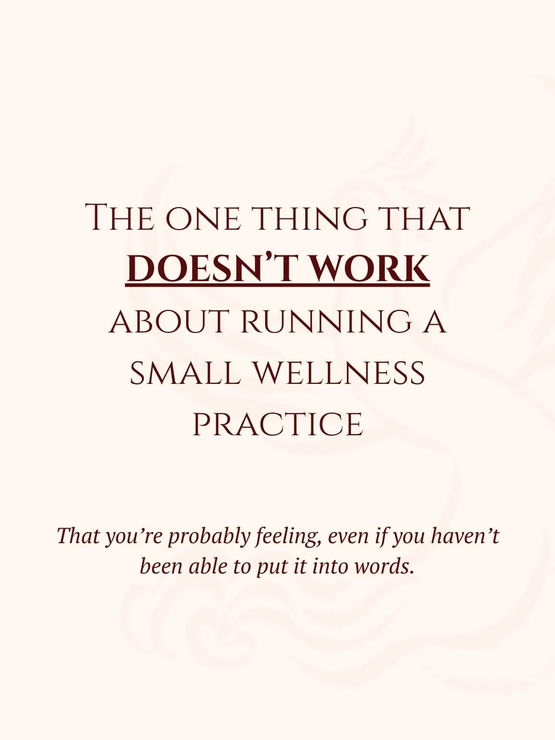 🐦&zwj;🔥✨ If your passion is working with body, mind, spirit, or energy, why are you spending all your time on Instagram, Canva, Squarespace, or Mailchimp?

When wellness practitioners are expected to be full-time content creators, web designers, ac