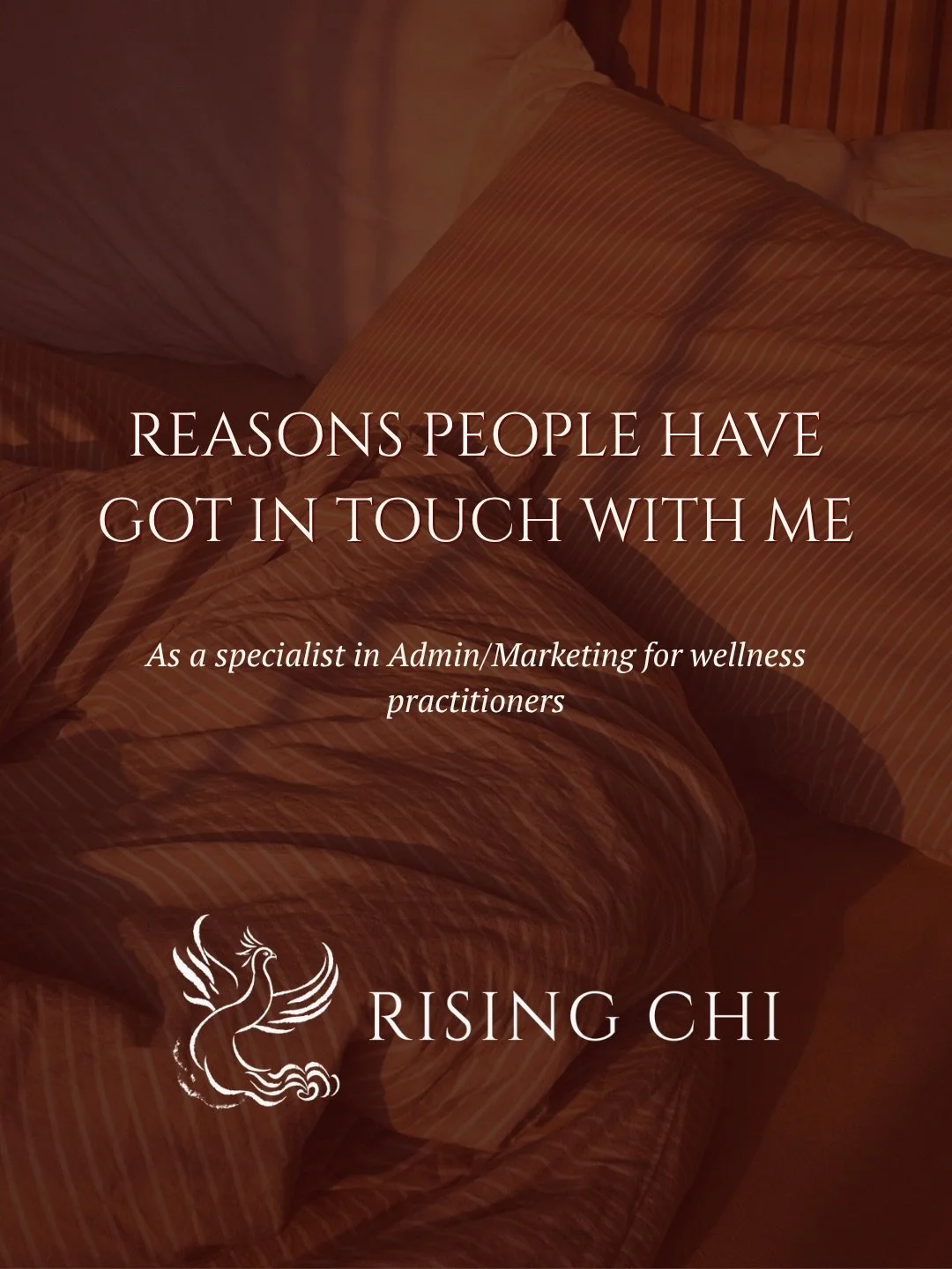 Reasons people have messaged me, as a specialist in admin and marketing for wellness practitioners 👇

Some of these might sound familiar:

&ldquo;I know exactly what I want to say, I just don&rsquo;t have the time (or the patience) to actually sit d