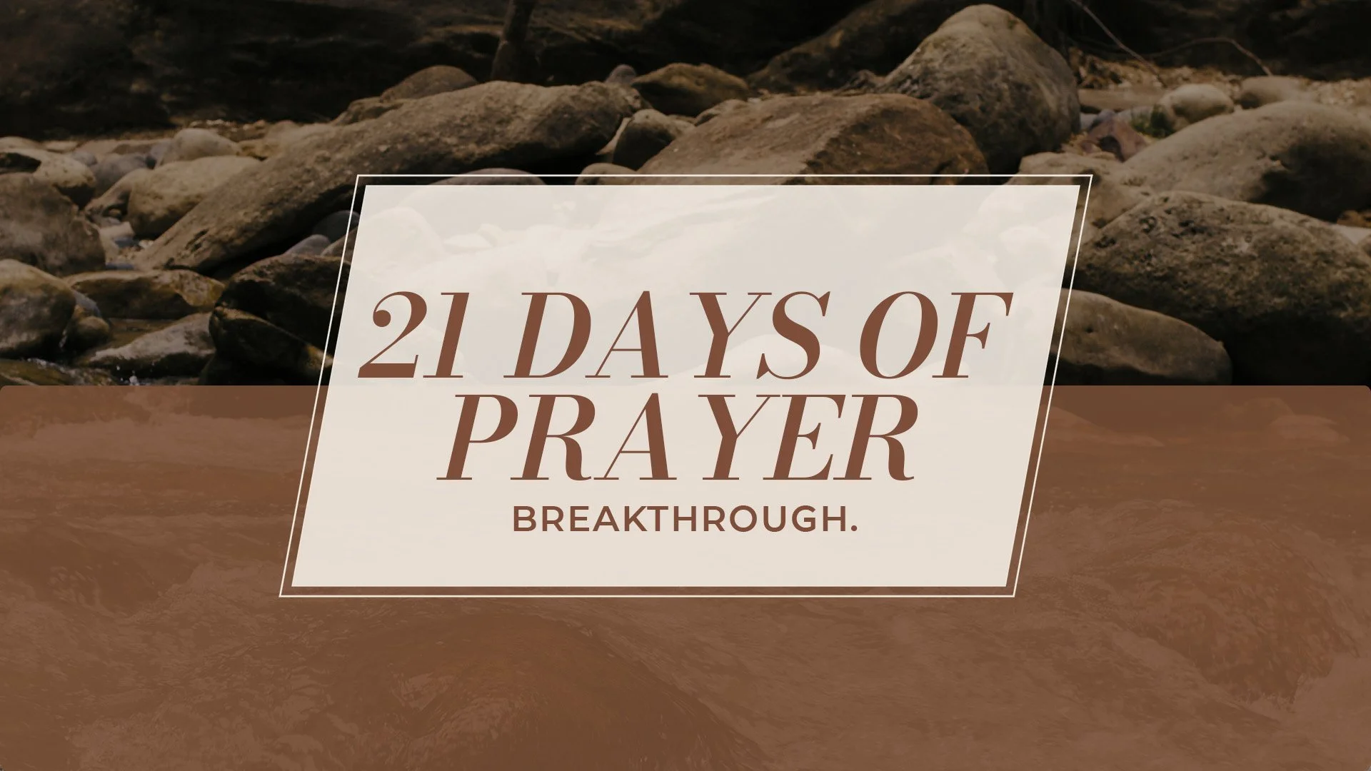 21 Days of Prayer | breakthrough.