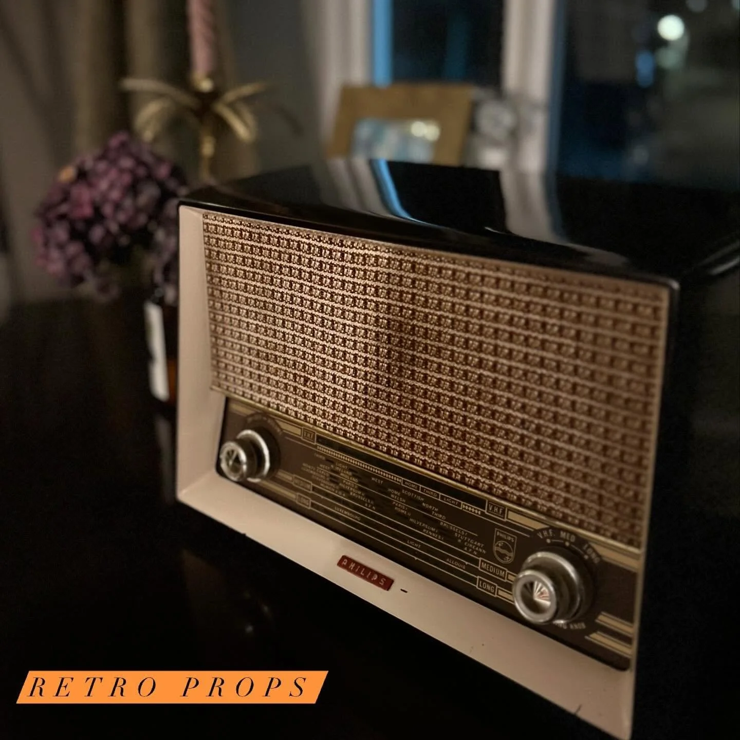 Talk to us about our range of Retro Props here at Woven &amp; Wild. Used to enhance your chosen styling and to add a cool vintage texture which will reflect in photos for decades to come. #philipsradio #philipsretroradio #retrostyling #weddingprops #