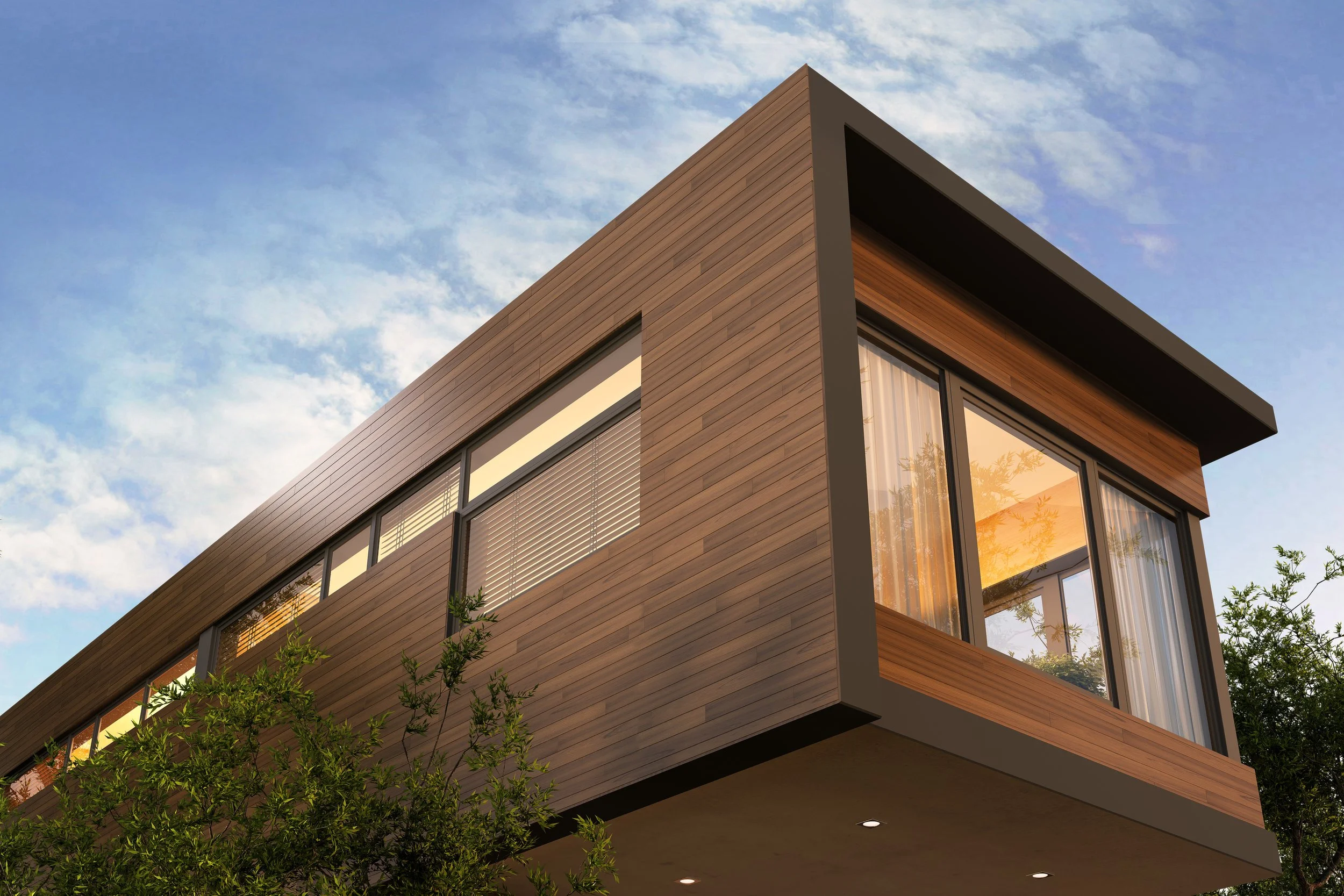 Raummodul aus Massivholz, CLT-Holz