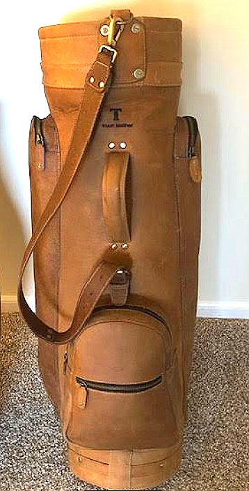 Logo 1- Full Grain Leather Handmade Golf Bag  (free standard shipping within the US)
