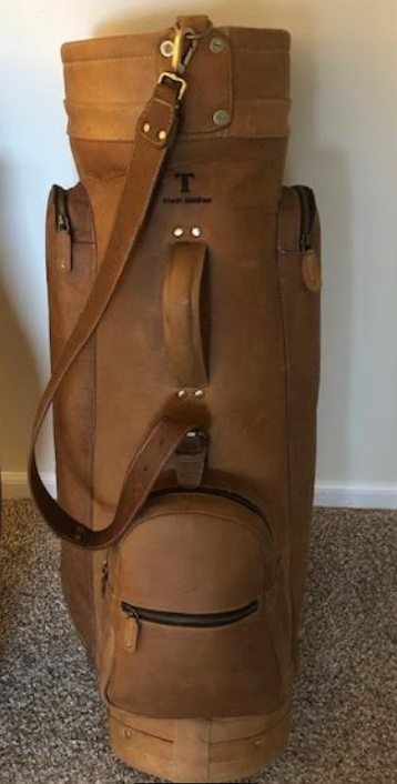 Full Grain Leather Handmade Golf Bag  (free standard shipping within the US)