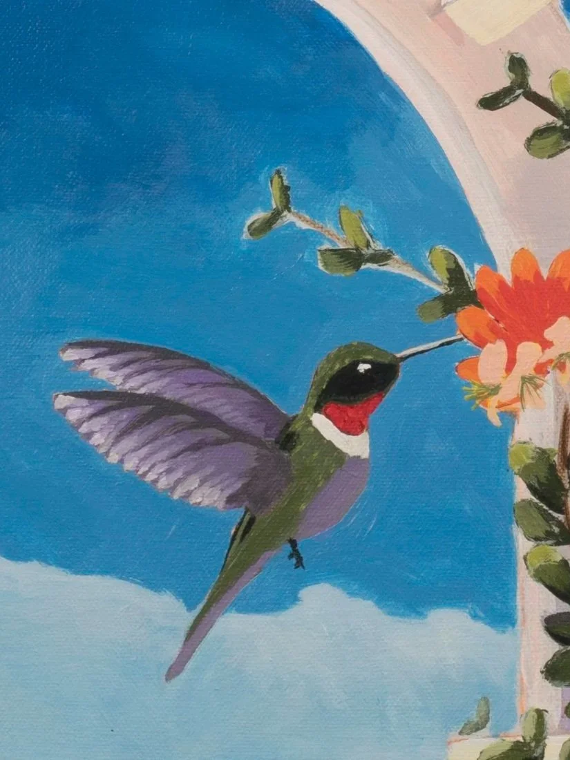 25-09-08+Hummingbirds+and+Honeysuckle+on+Garden+Trellis++set+at+10.jpg
