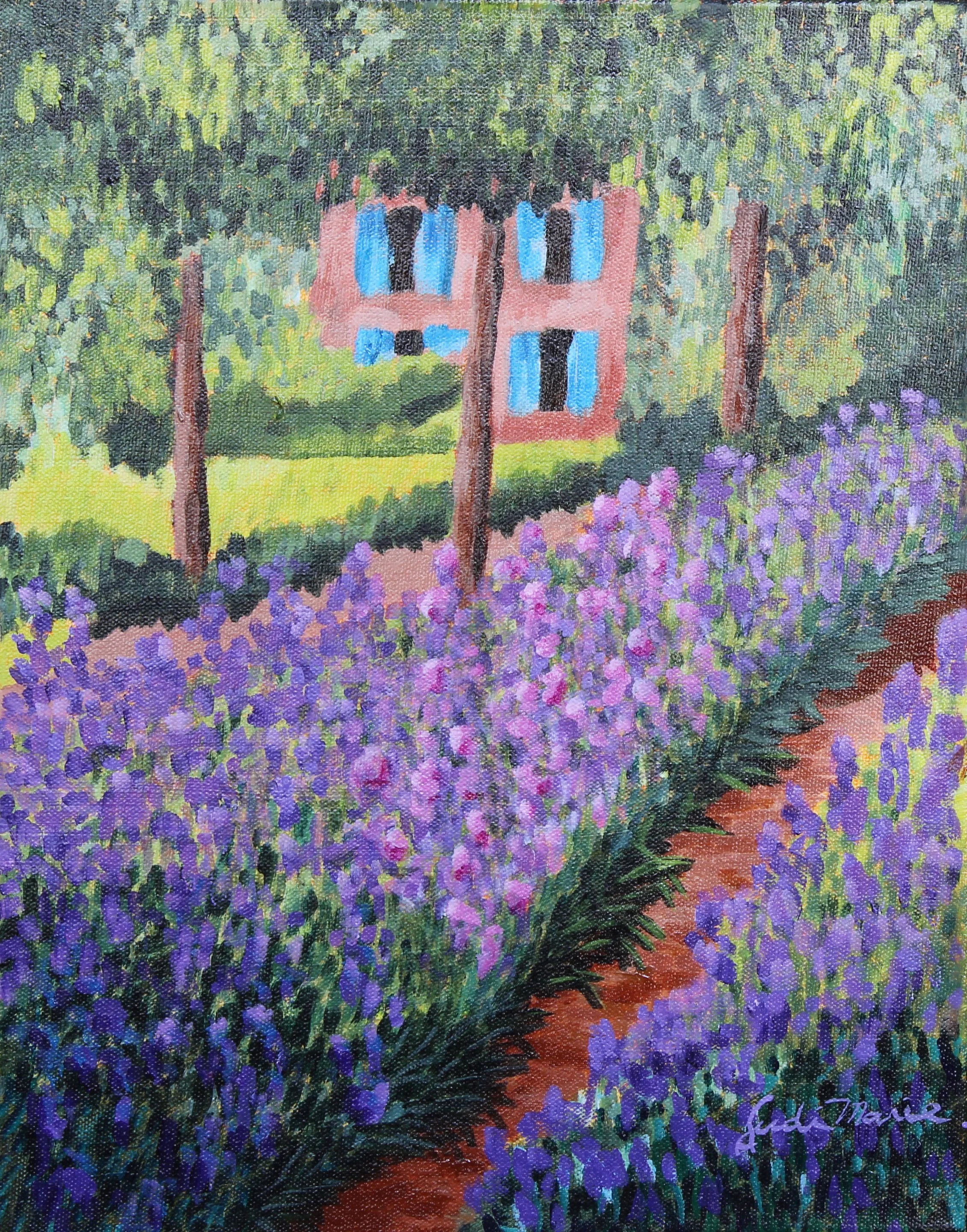 After Monet's Iris Garden at Giverny