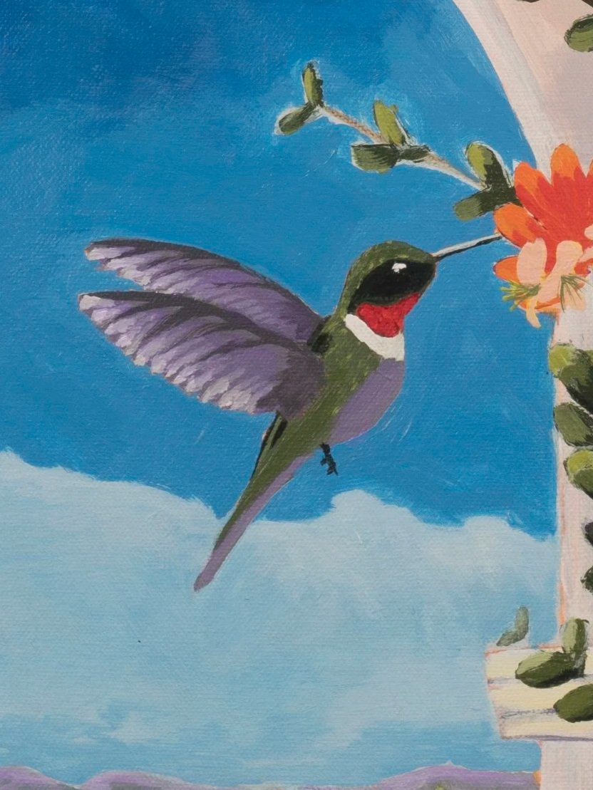 25-09-08+Hummingbirds+and+Honeysuckle+on+Garden+Trellis++set+at+10.jpg