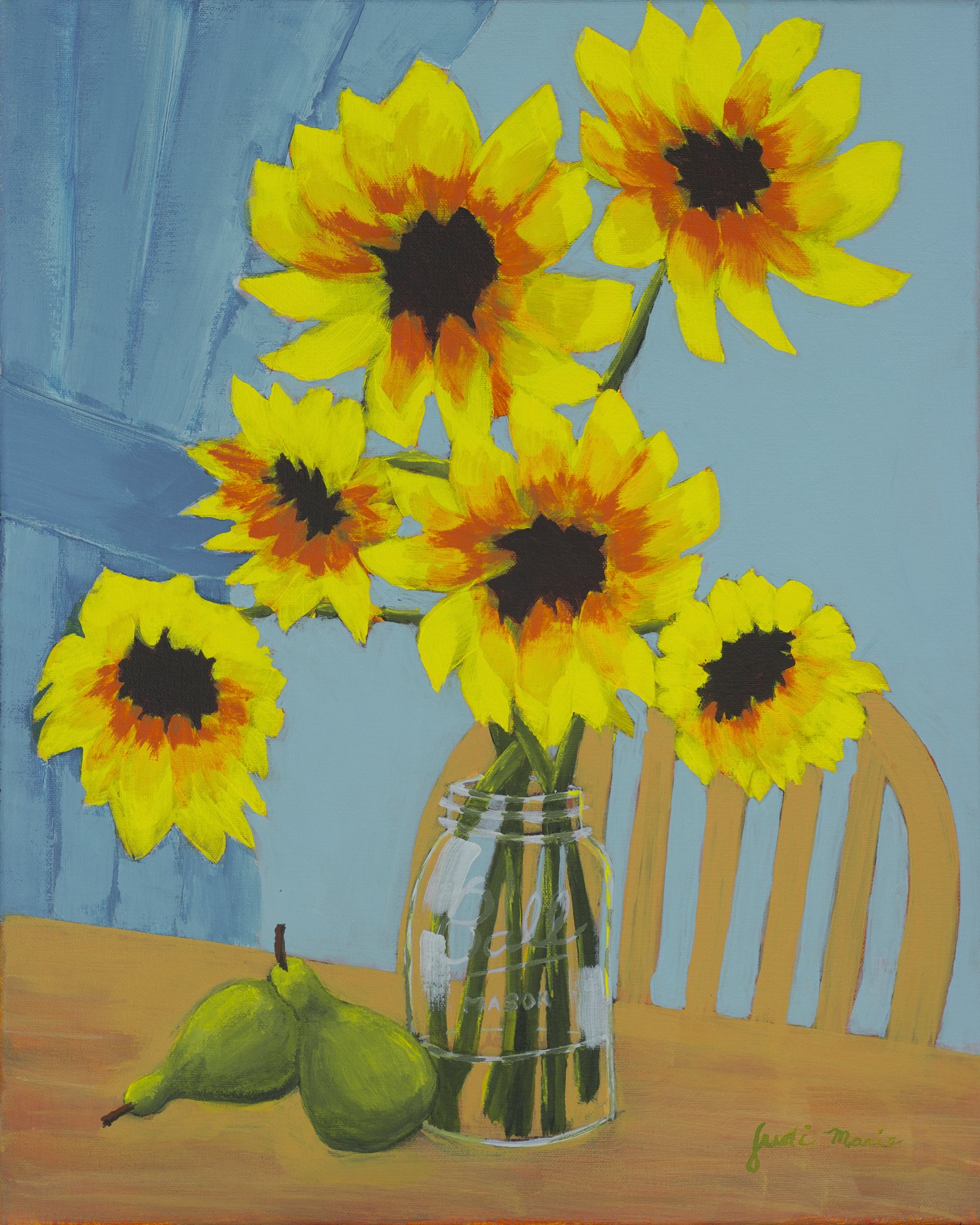 24-09-04 Sunflowers on Kitchen Table in Ball Jar copy.jpg
