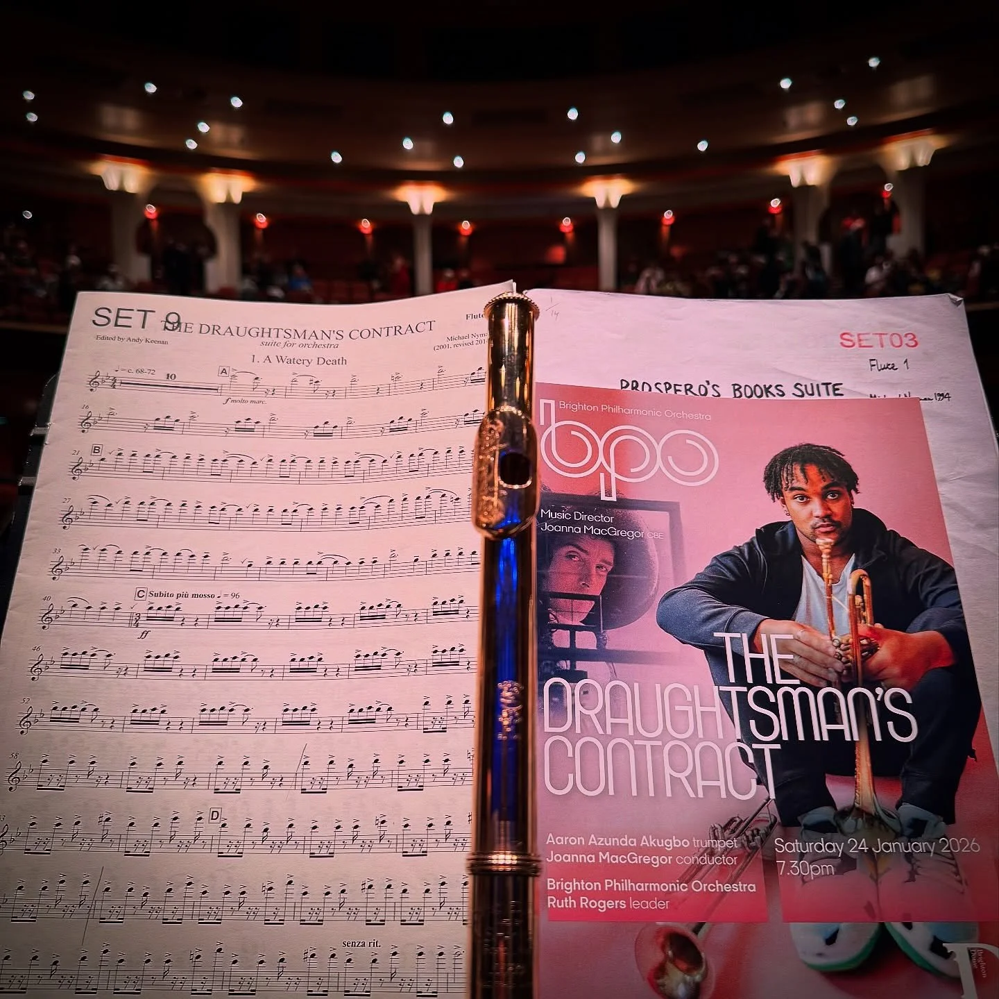 Another cracker of a programme with @brightonphilharmonic last night 💫 Michael Nyman&rsquo;s Prospero&rsquo;s Books and Draughtsman&rsquo;s Contract. So many notes! 😵&zwj;💫 We blew our faces off!! 😮&zwj;💨 Loved it though, so exhilarating! 🤩 Als