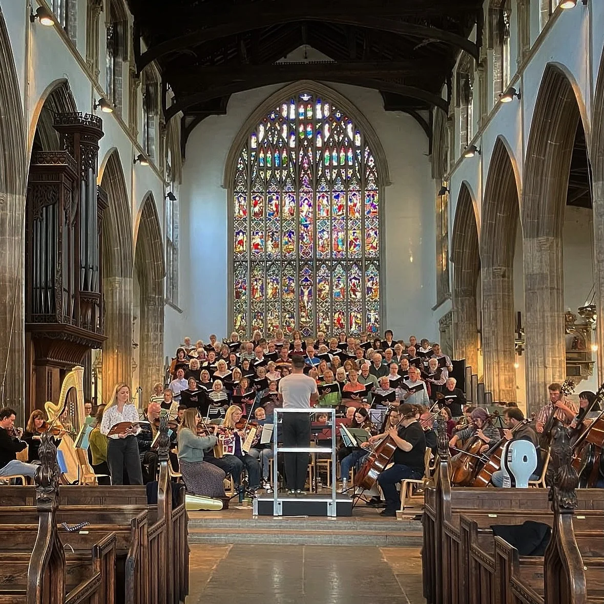 It&rsquo;s a privilege but pretty scary having the composer in the audience!! 😱 
#nopressure #karljenkins #playtherightnotes