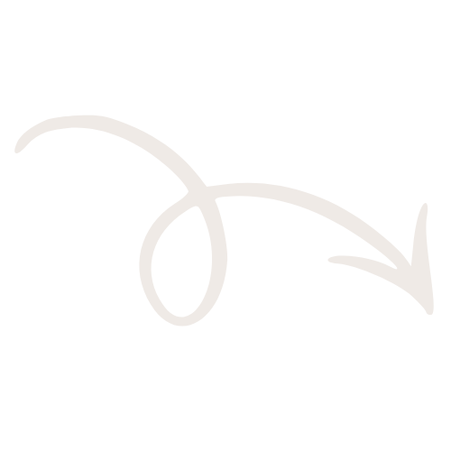 A white arrow with a curly tail pointing to the bottom right on a black background.