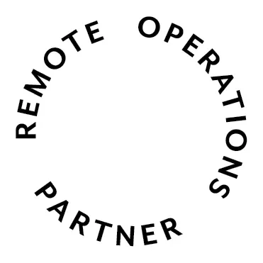 A circular logo with the words 'REMOTE OPERATIONS' at the top and 'PARTNER' at the bottom, arranged in a circle.