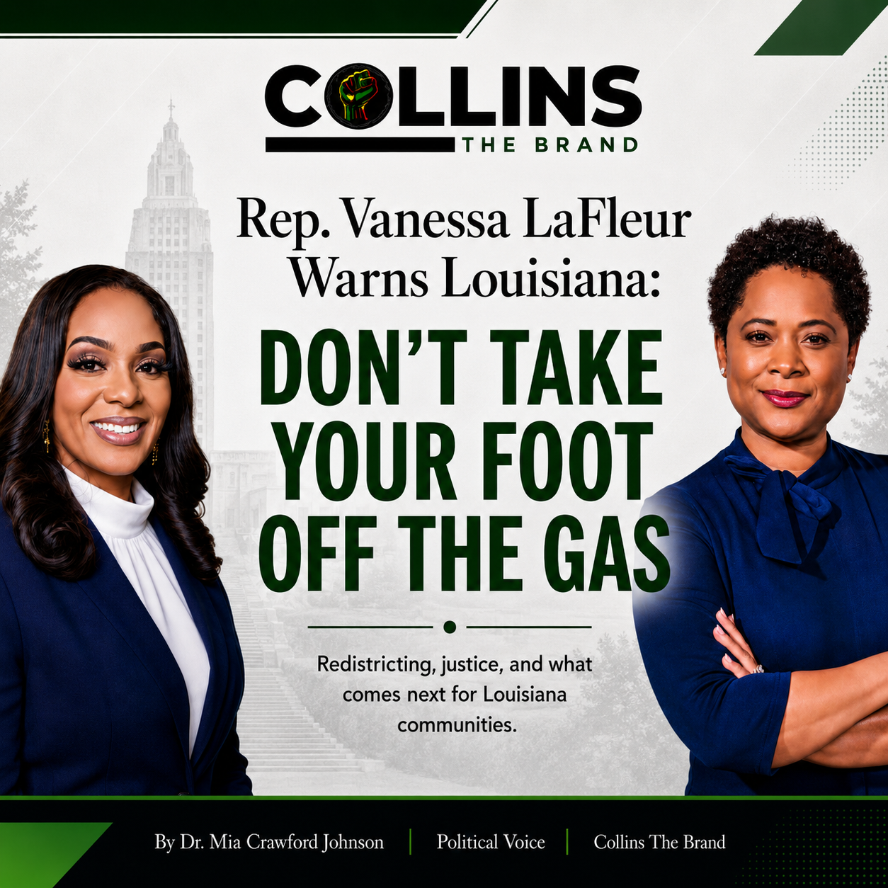 Rep. Vanessa LaFleur Warns Louisiana: Don’t Take Your Foot Off the Gas