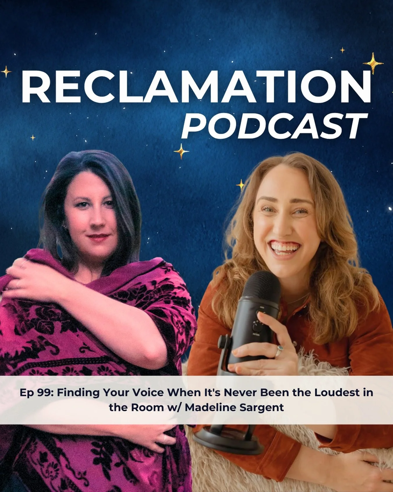 This week&rsquo;s podcast with @she.says.it holds so many memorable moments. A impromptu intuitive spiritual MadLibs, finding your voice when it&rsquo;s not the loudest in the room, and the ever evolving process of learning to trust that. 

Join us f