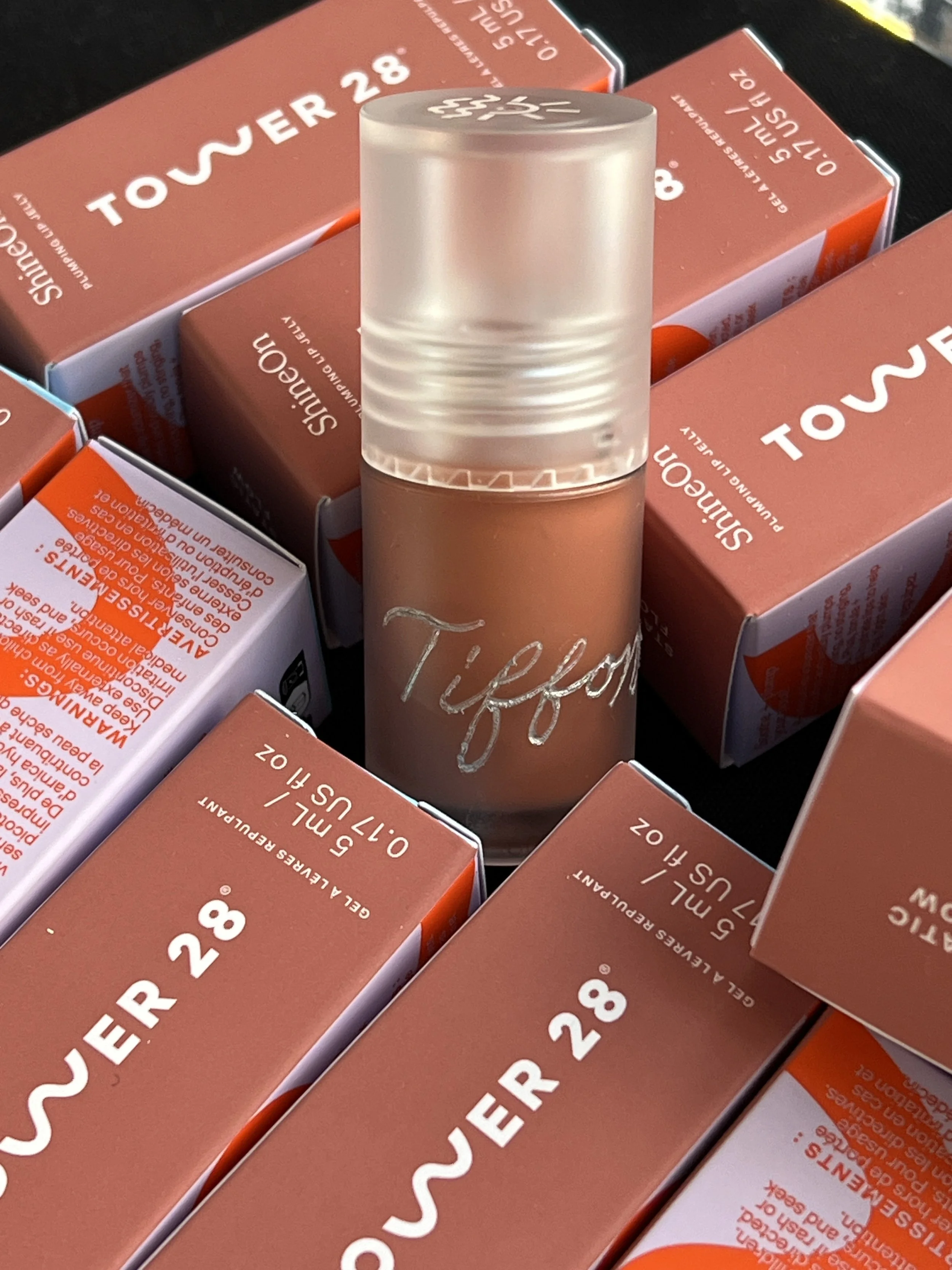 Tower 28 Lip Oil Engraving