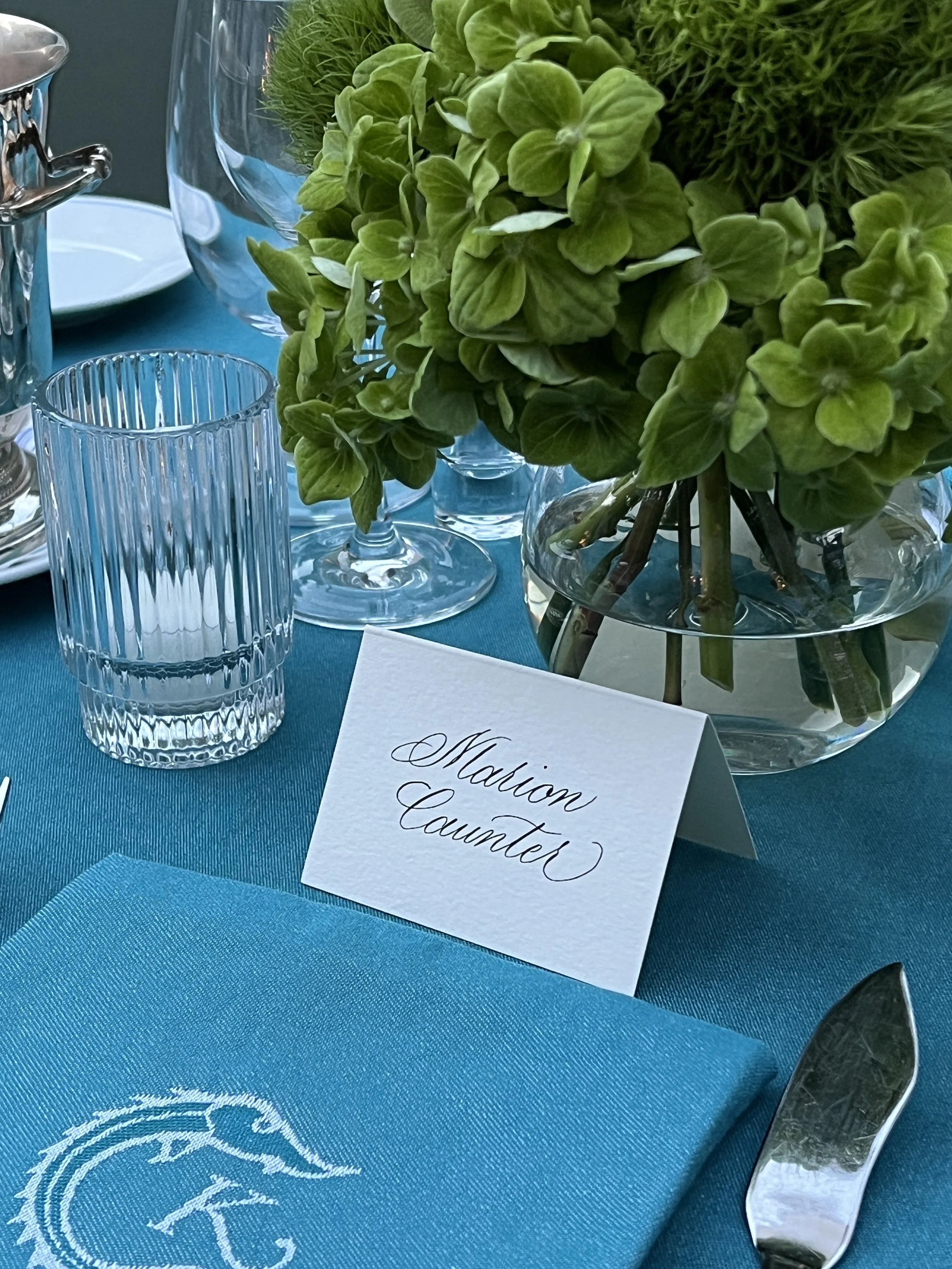 Vogue US On-Site Place Card Calligraphy