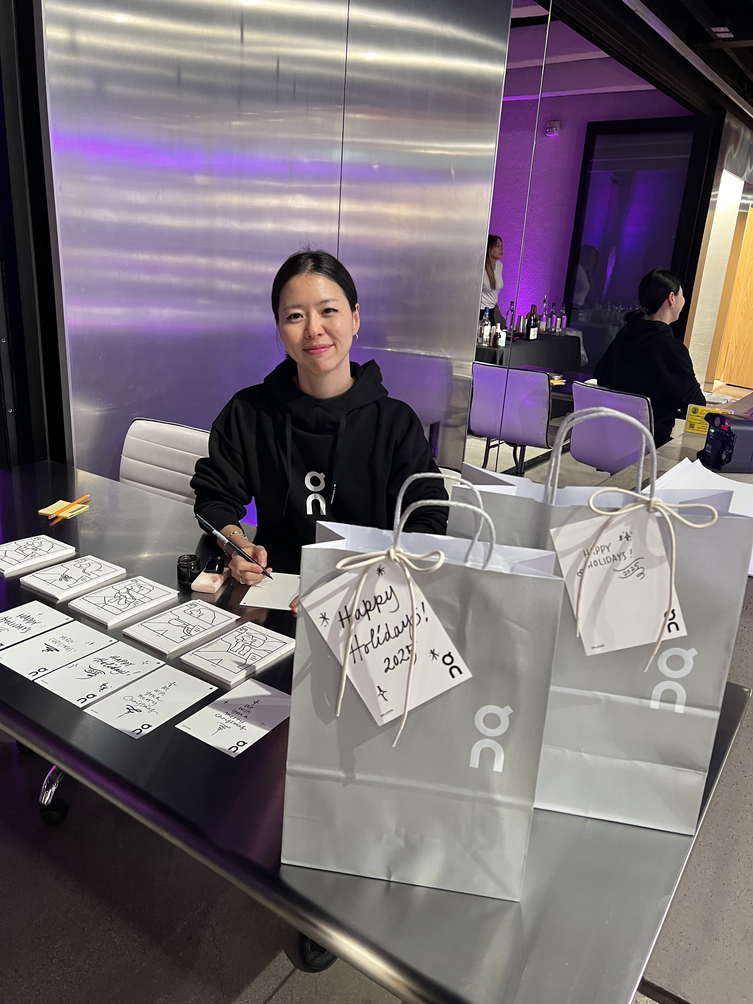 On Running onsite calligraphy event