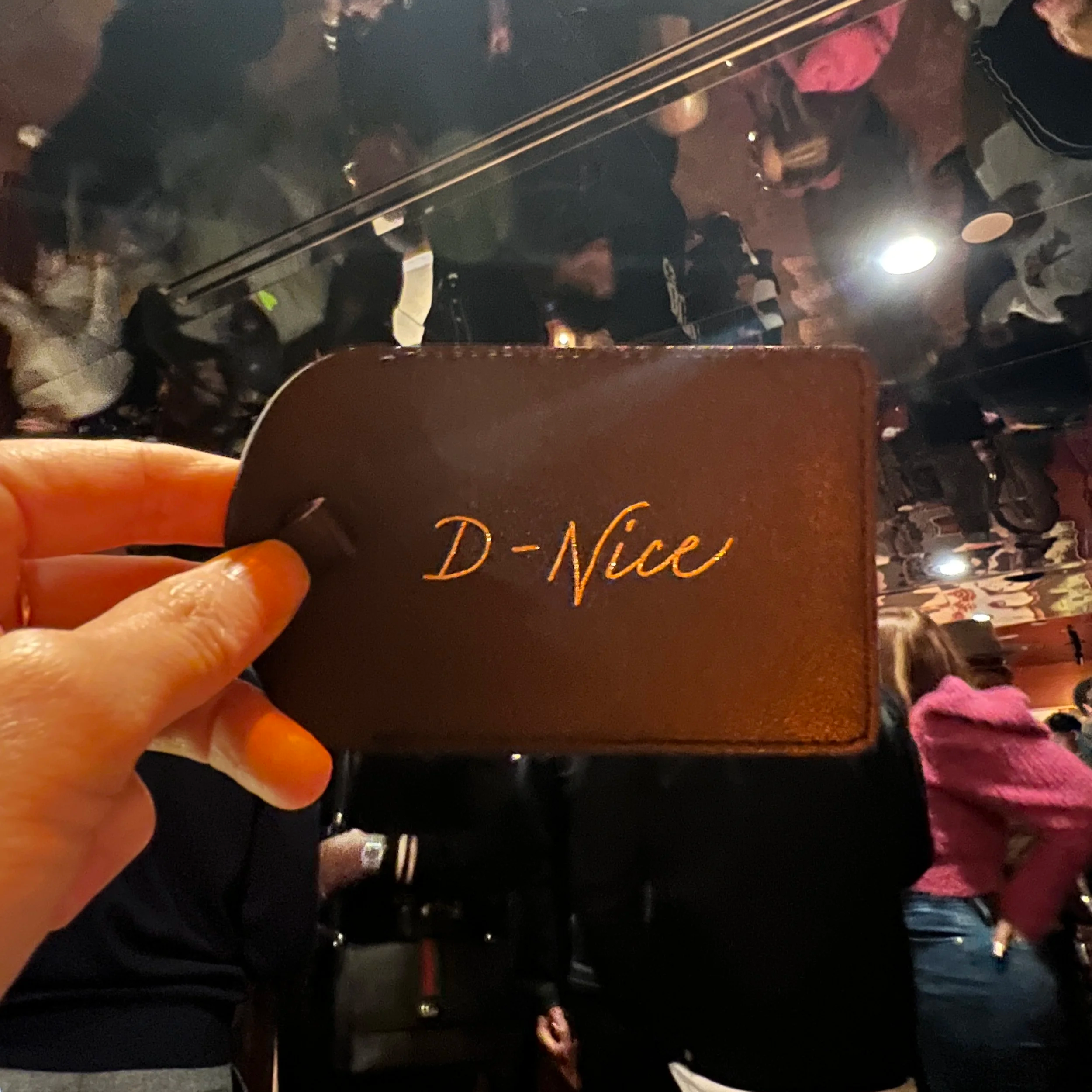 Ari lennox on site event Hot foiling luggage tag