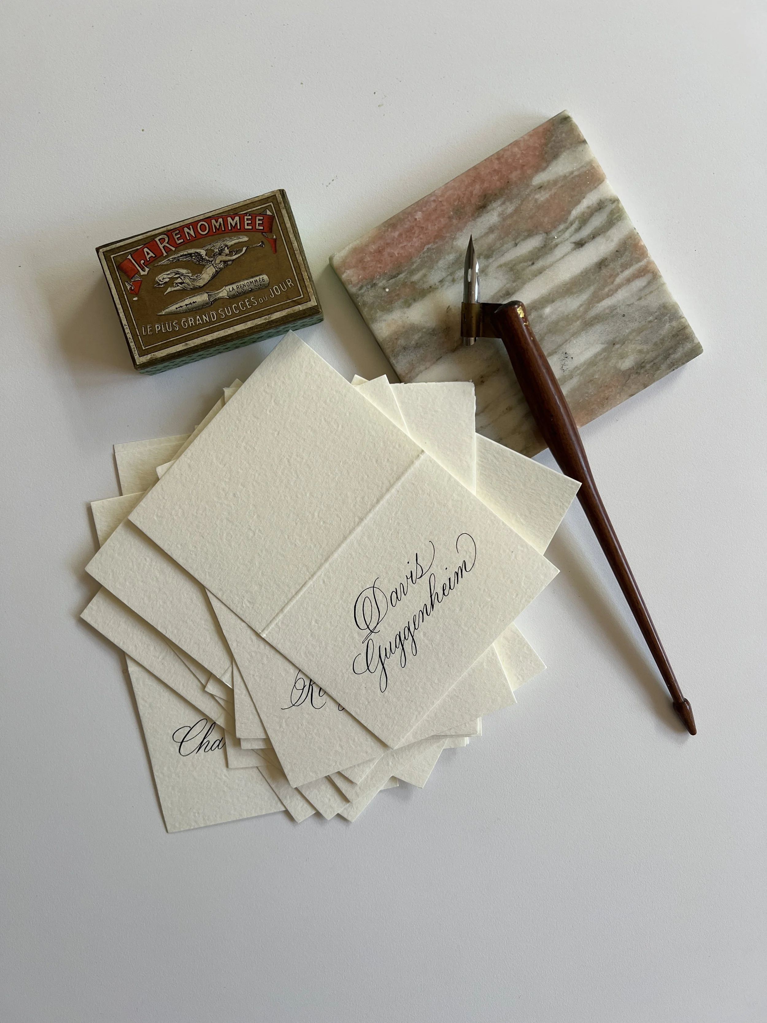 Classic Copperplate Place Cards for a VIP