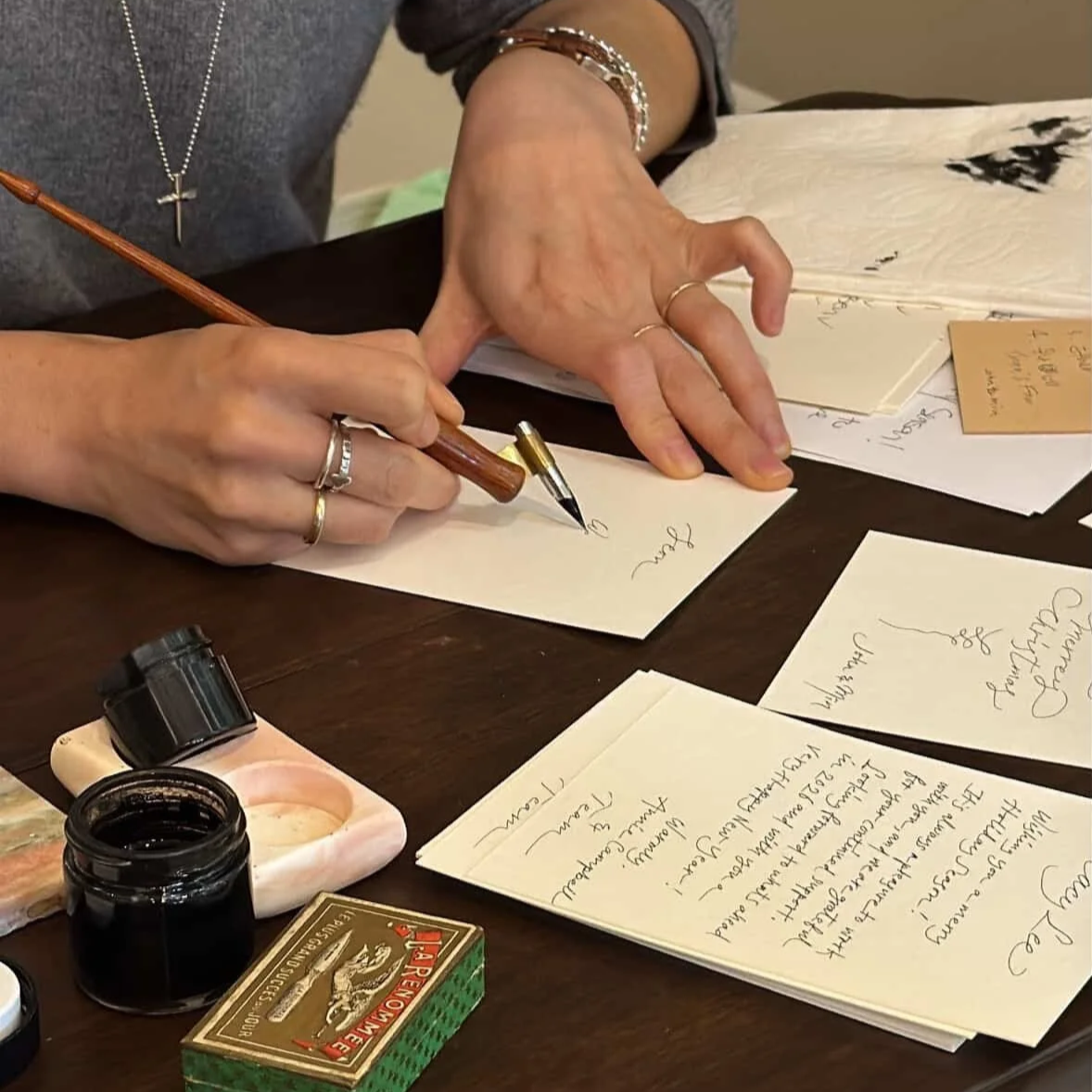 Santa maria novella at melrose onsite event calligraphy
