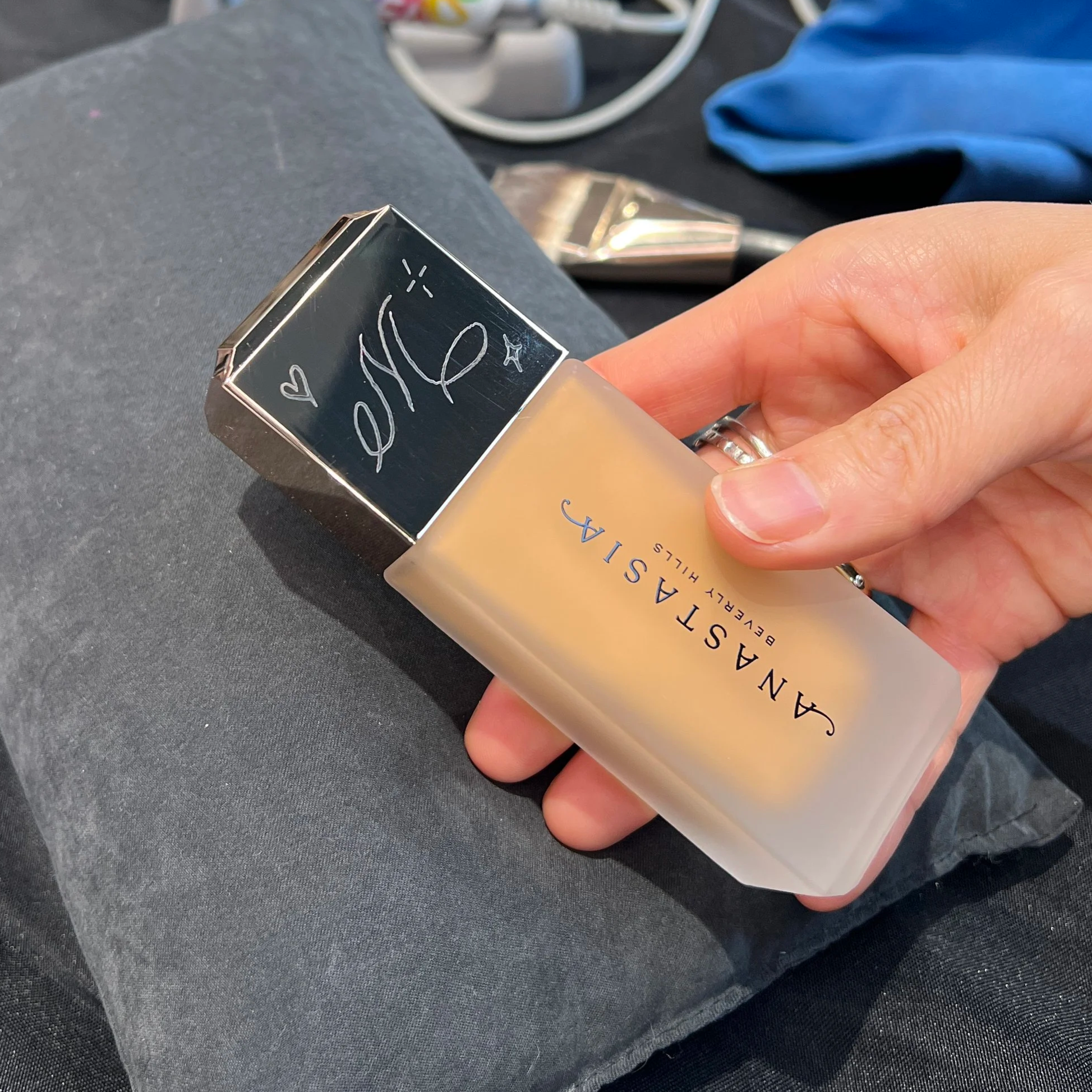 On-site engraver personalizing product at Anastasia Beverly Hills brand activation LA