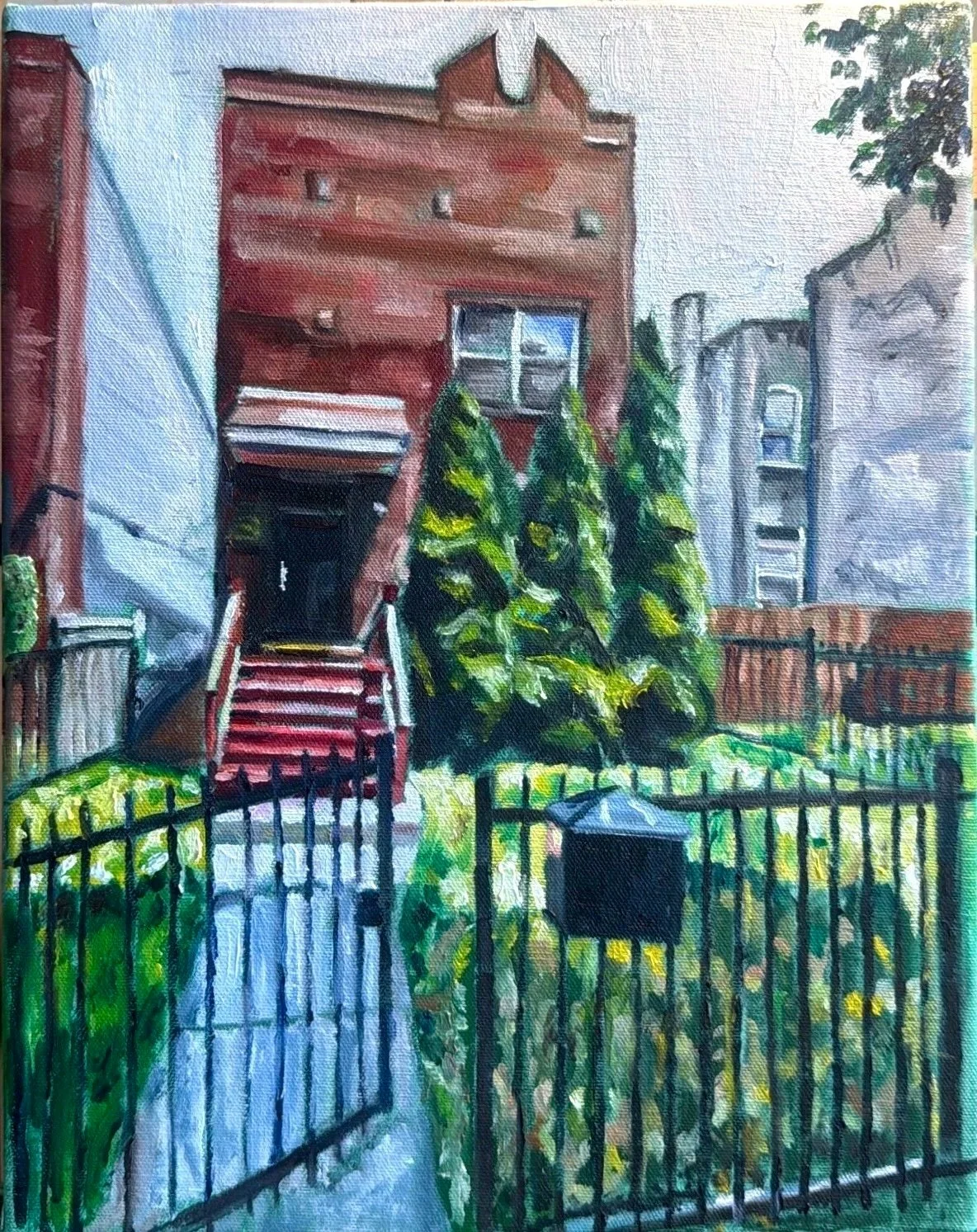 3609. (House on Prairie) Oil on 11 x 14 canvas