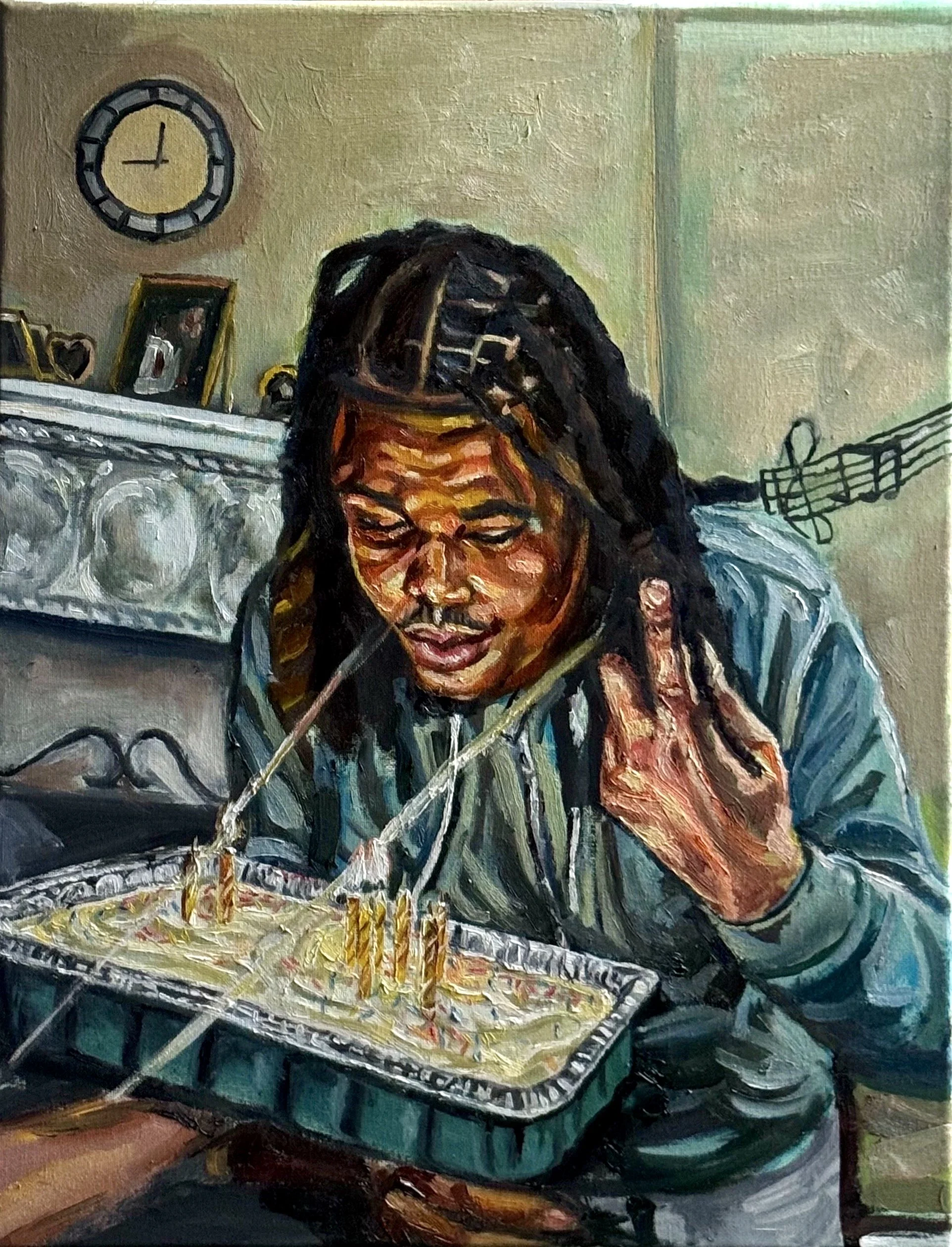 Ju's Birthday oil on canvas 16 x20
