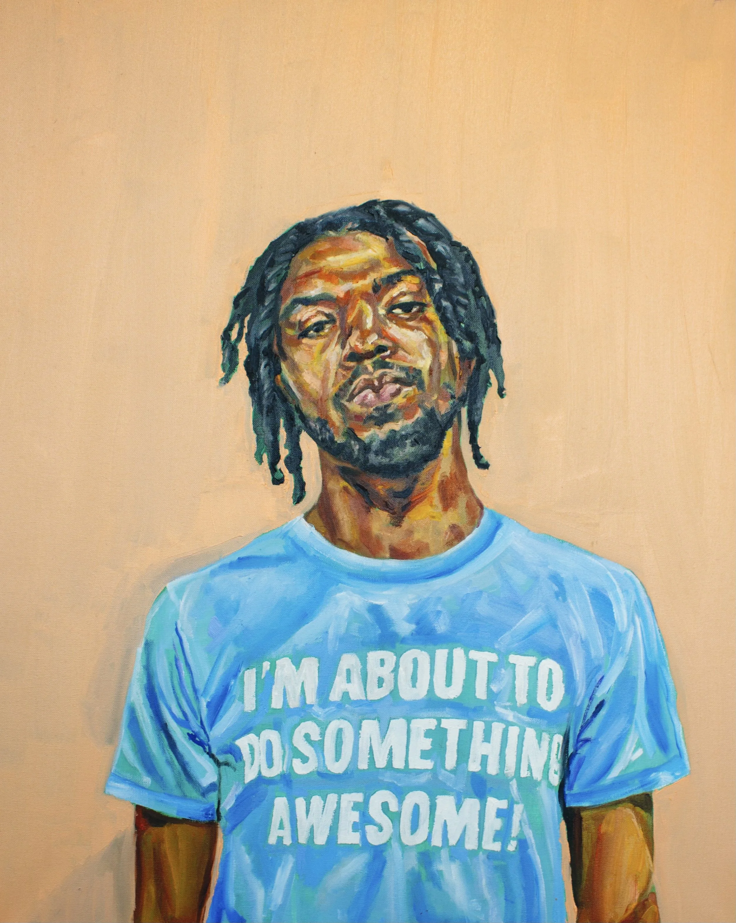 Something Awesome (or at least I'm trying to)Oil on 20x24 canvas 