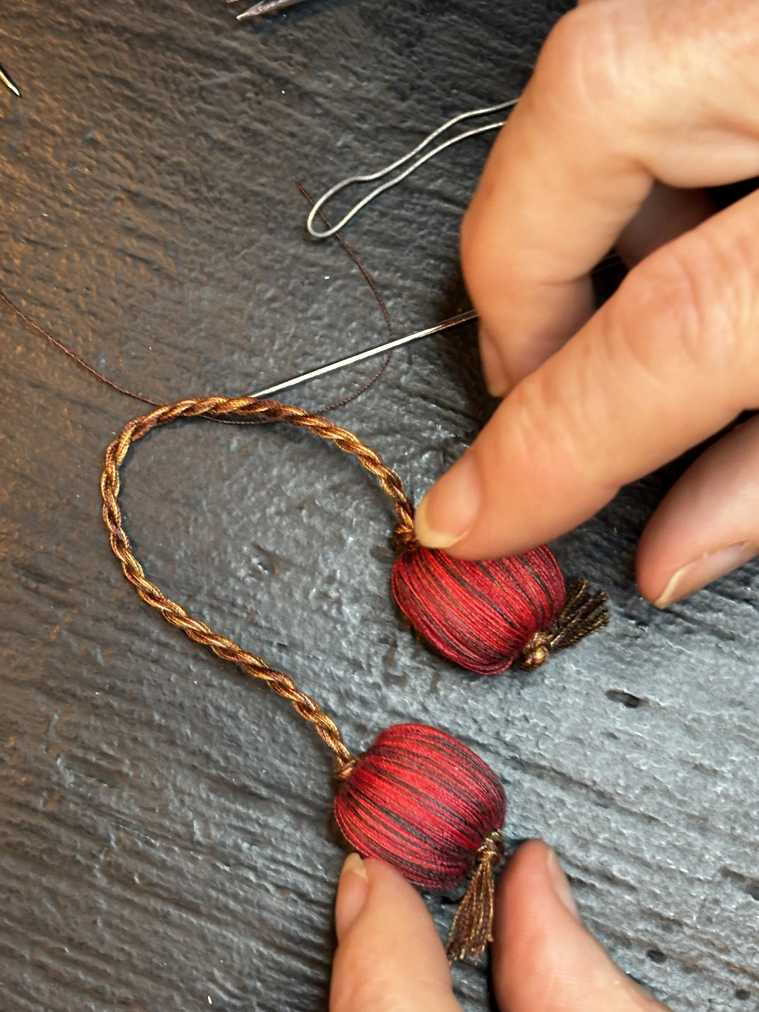 Attaching the hand twisted cord