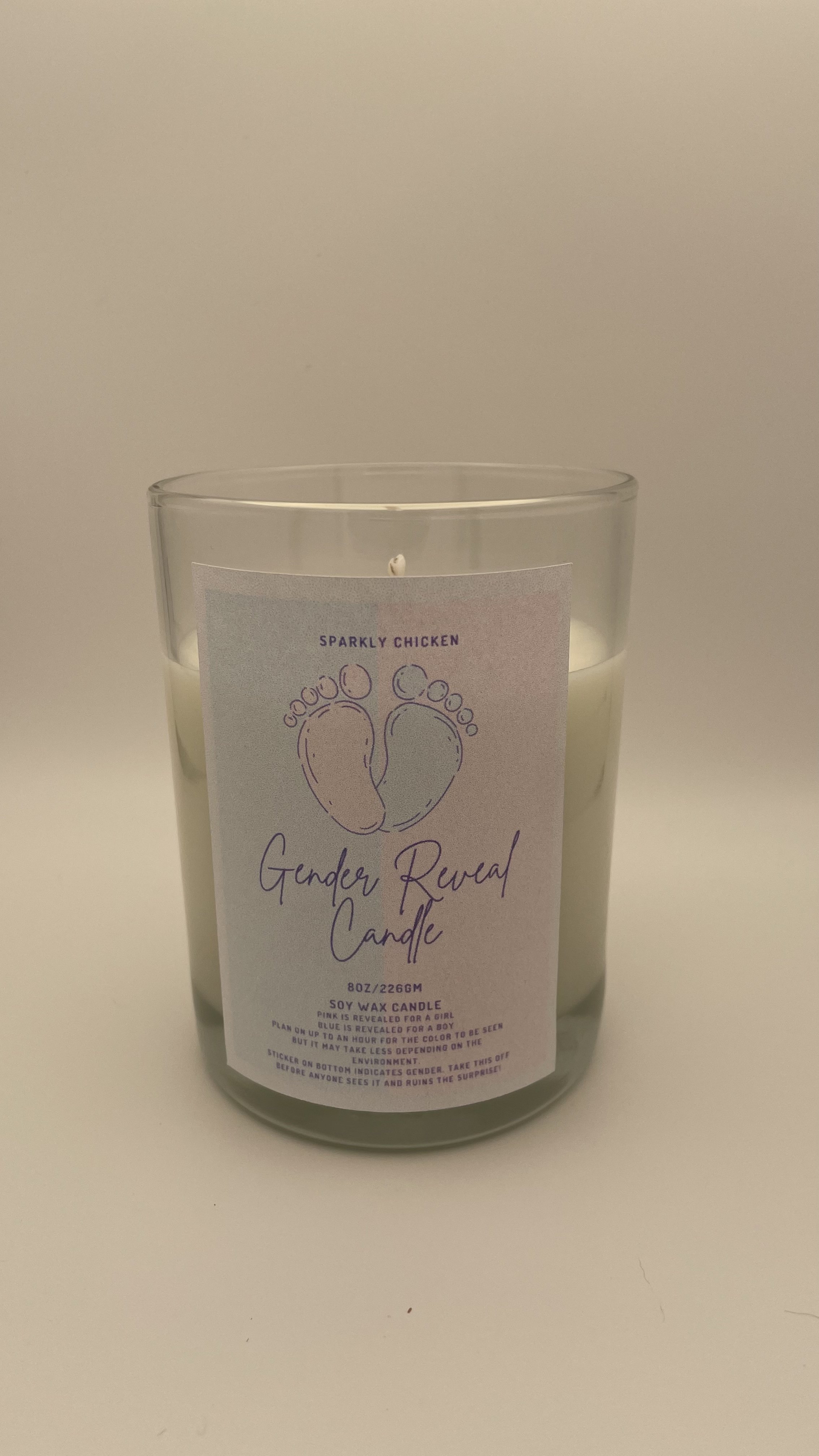 Gender Reveal Candle