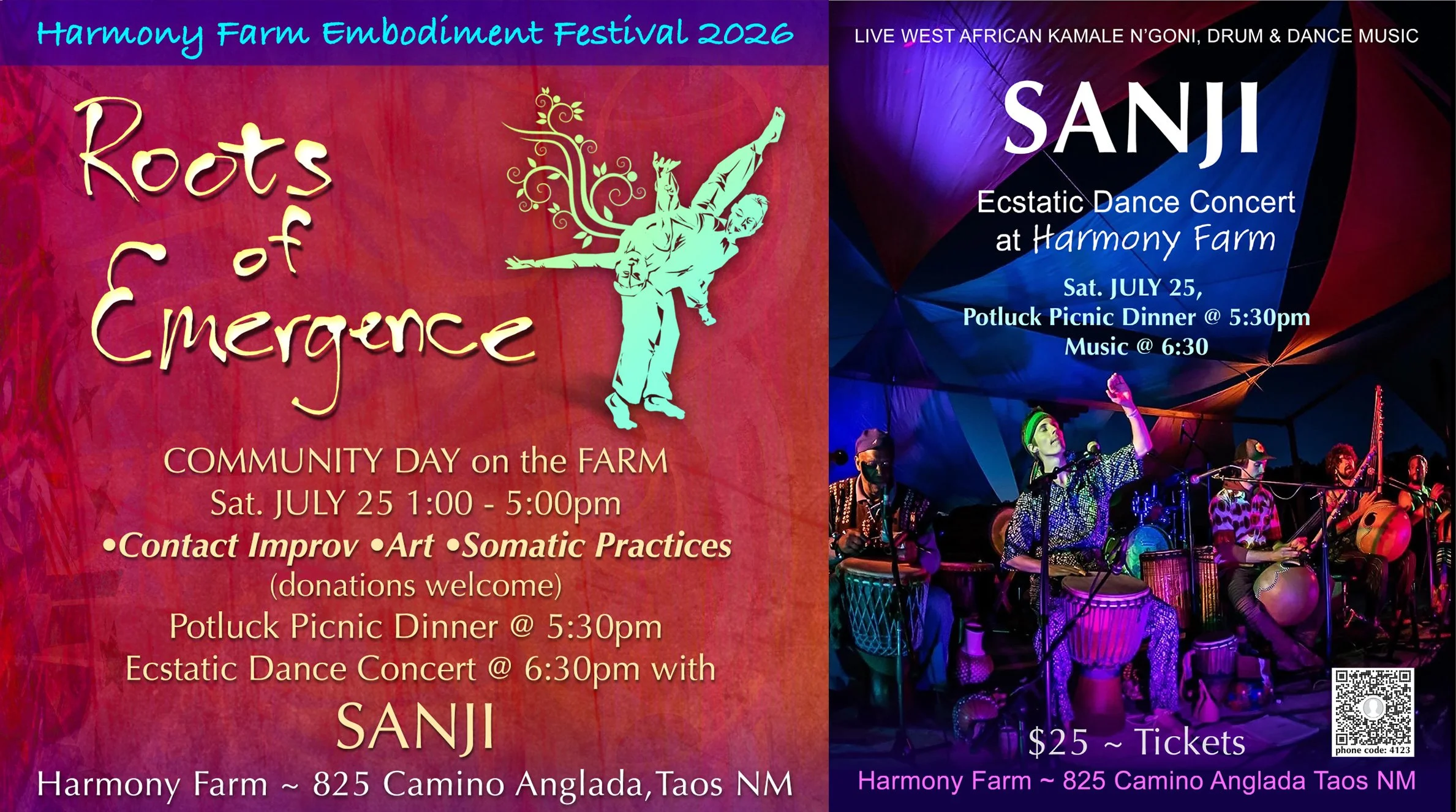 July 25, 2026 Roots of Emergence 1 Day Festival on the farm