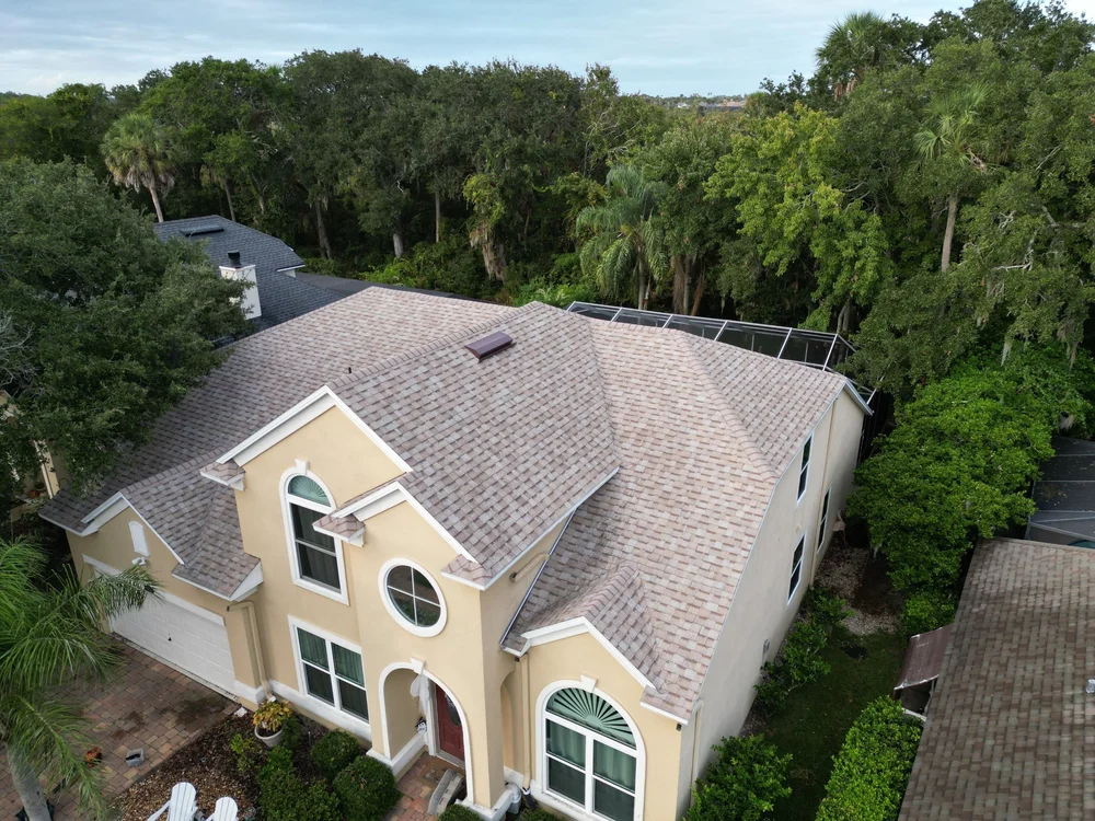 Two-story Jacksonville area home with a new roof by T. Conlan Roofing