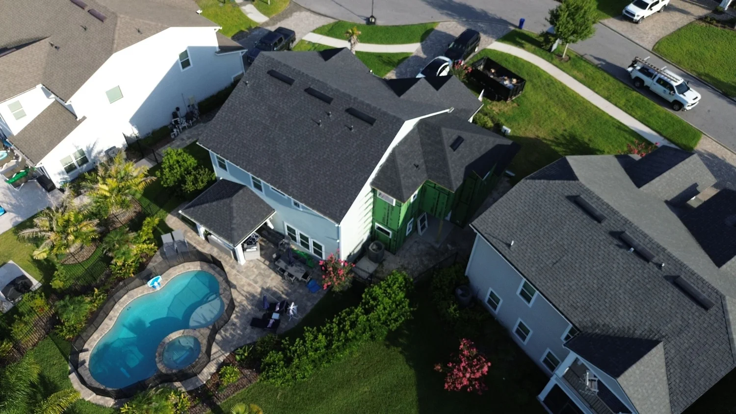 T. Conlan Roofing re-roof in progress on a Jacksonville, FL home