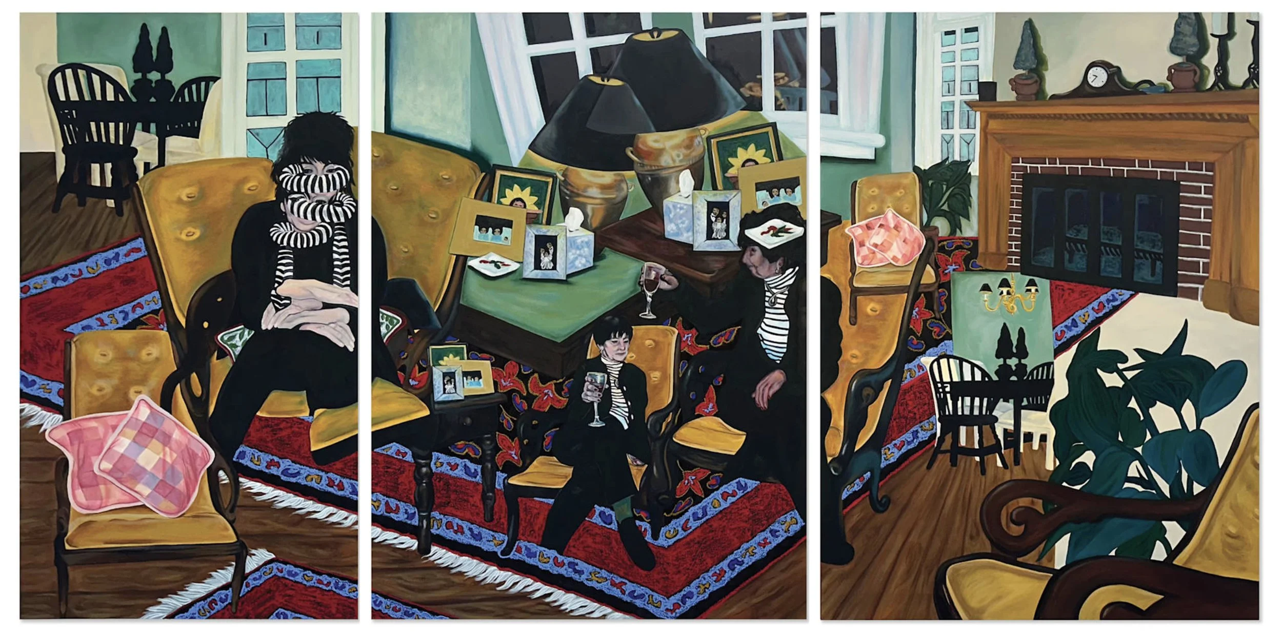 What She Doesn't Know Cant Kill Her, Oil on canvas, 75x149in, 2025
