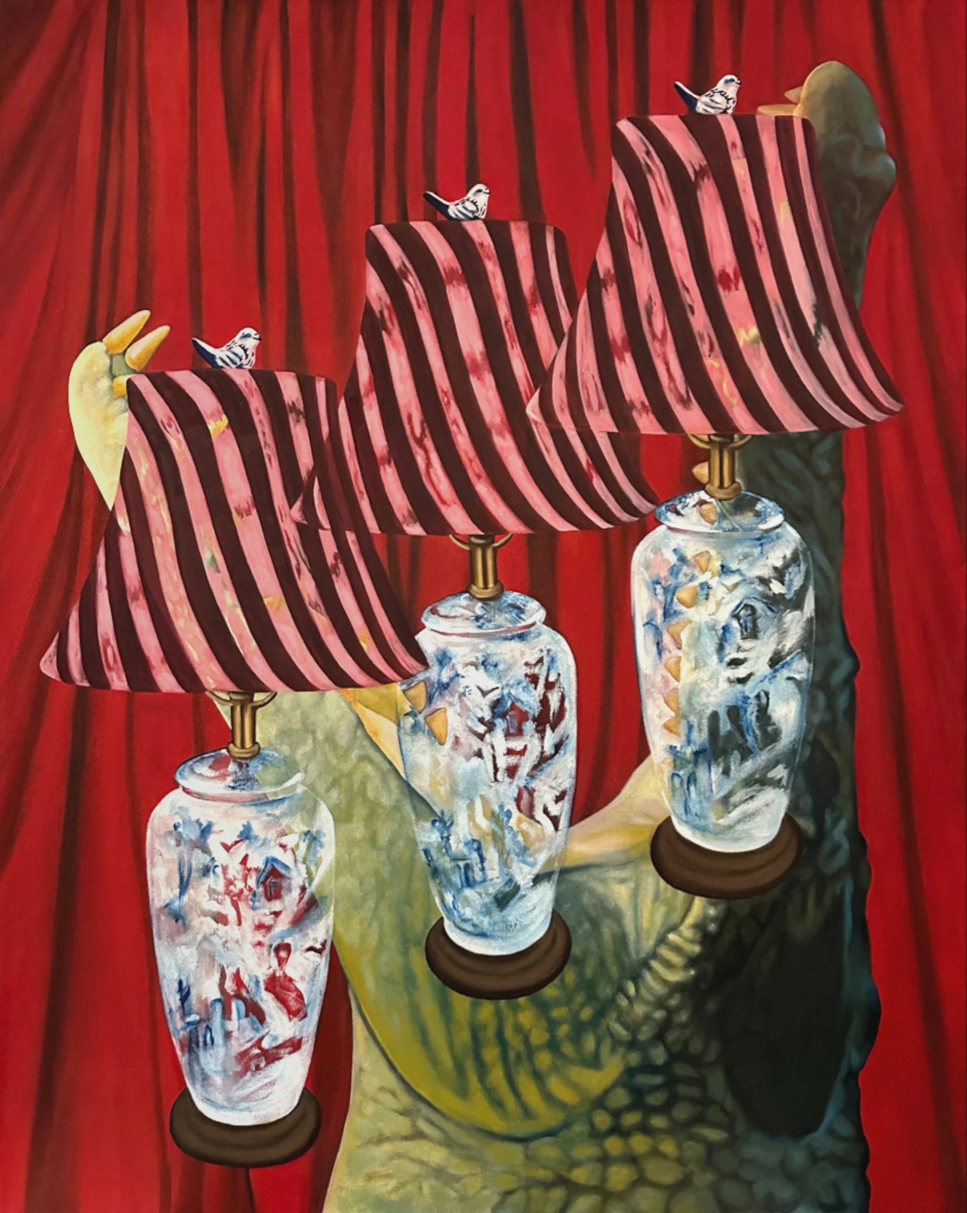 Bait-and-Switch,
2026,
Oil on canvas,
44x36in
