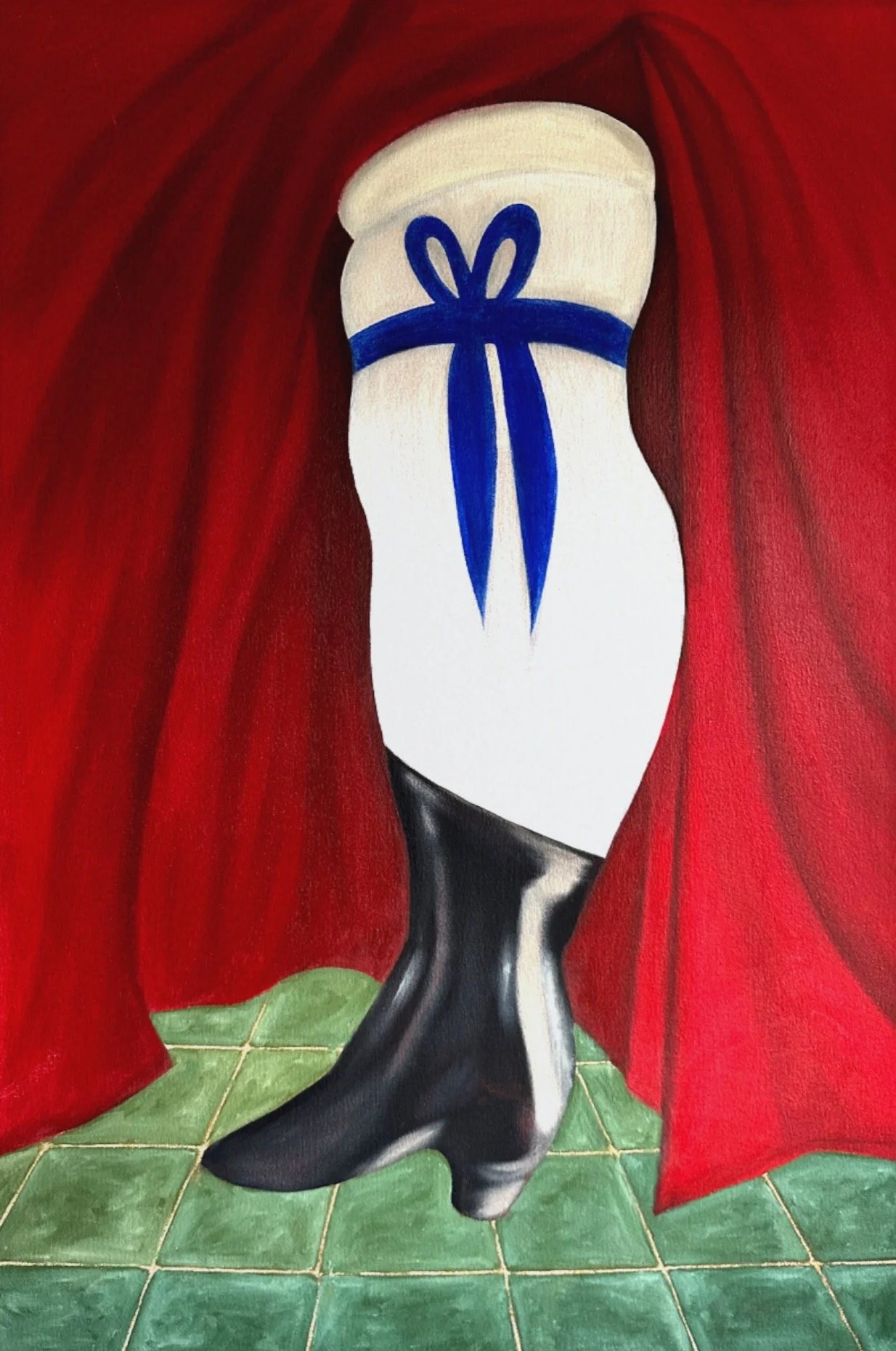 Show a Little Leg,
2025,
Oil on canvas,
30x20in